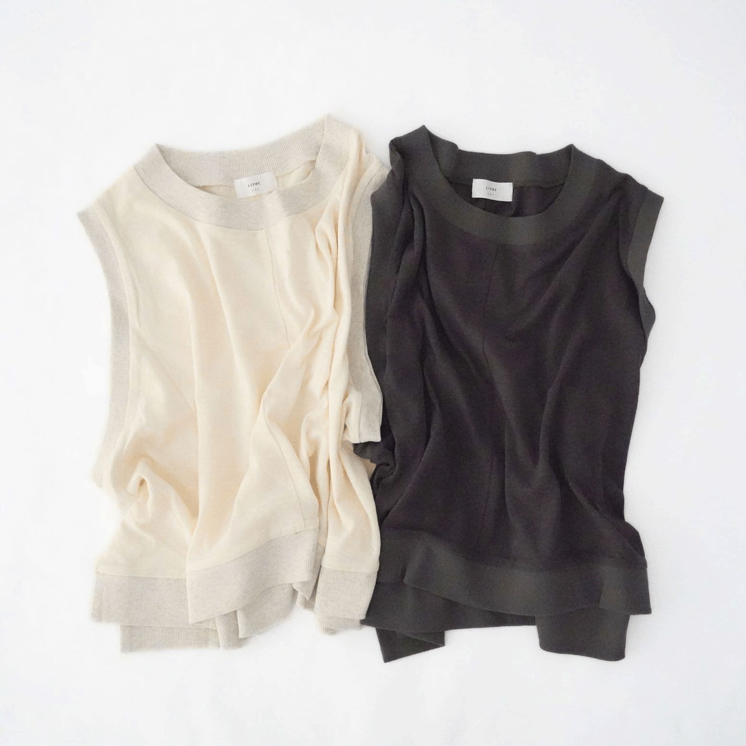 ciroc ラフコット天竺ベスト - 画像2