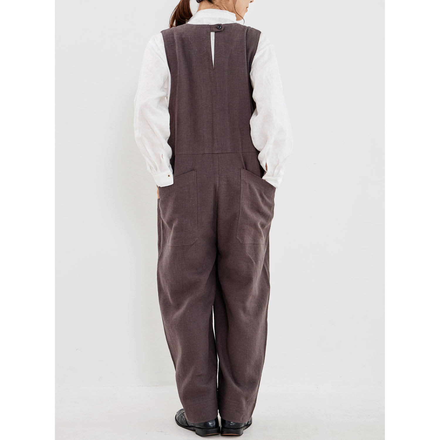 YURK genite van リネンサロペット - 画像4