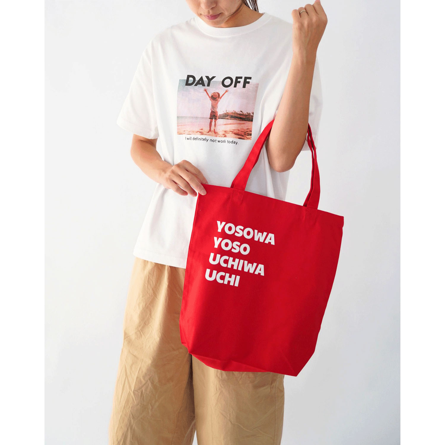 【Insta Live】ciroc キャンバストートバッグ M ”YUSOWA YOSO UTCHIWA UCHI” - 画像2