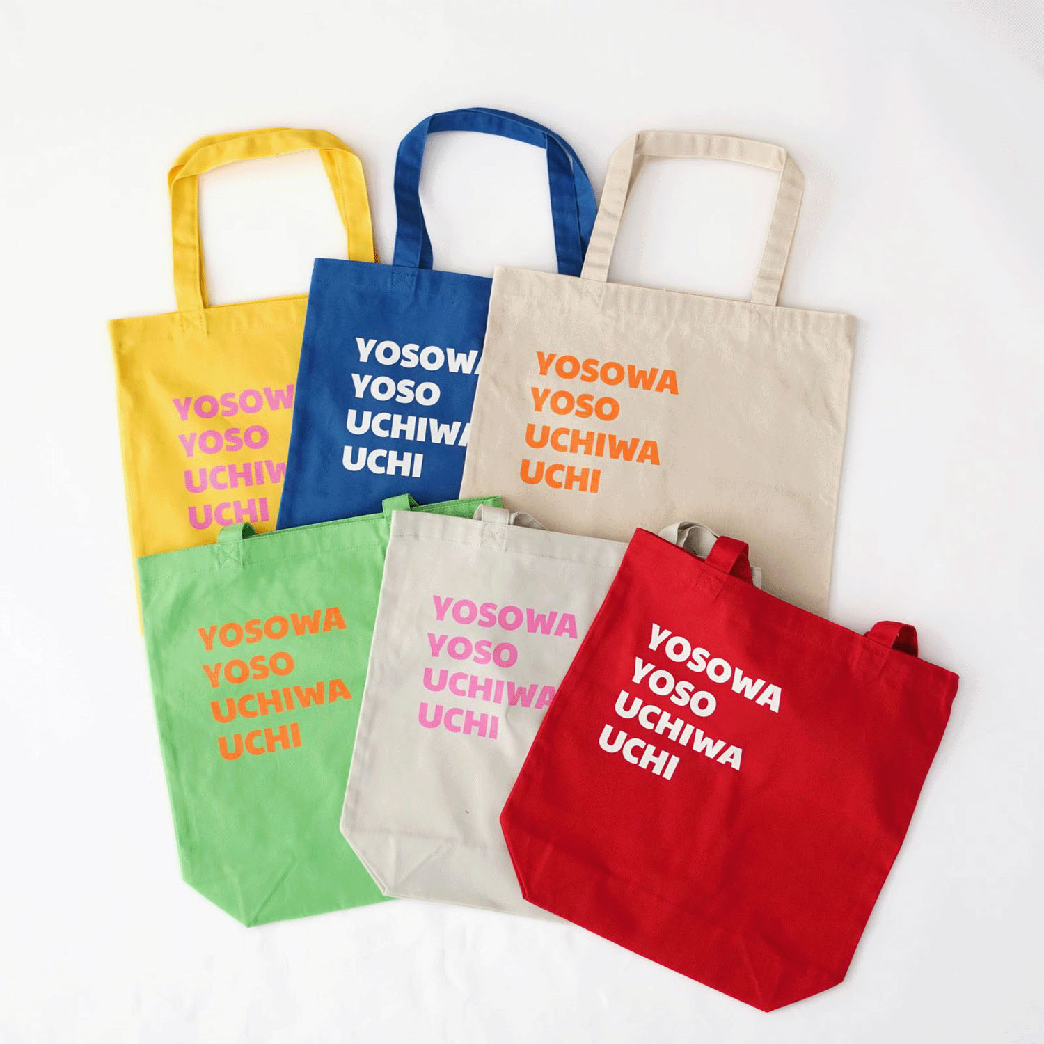 【Insta Live】ciroc キャンバストートバッグ M ”YUSOWA YOSO UTCHIWA UCHI” - 画像1