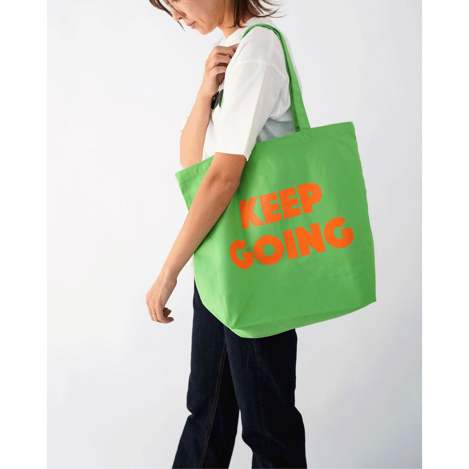 【Insta Live】ciroc キャンバストートバッグ L ”KEEP GOING”