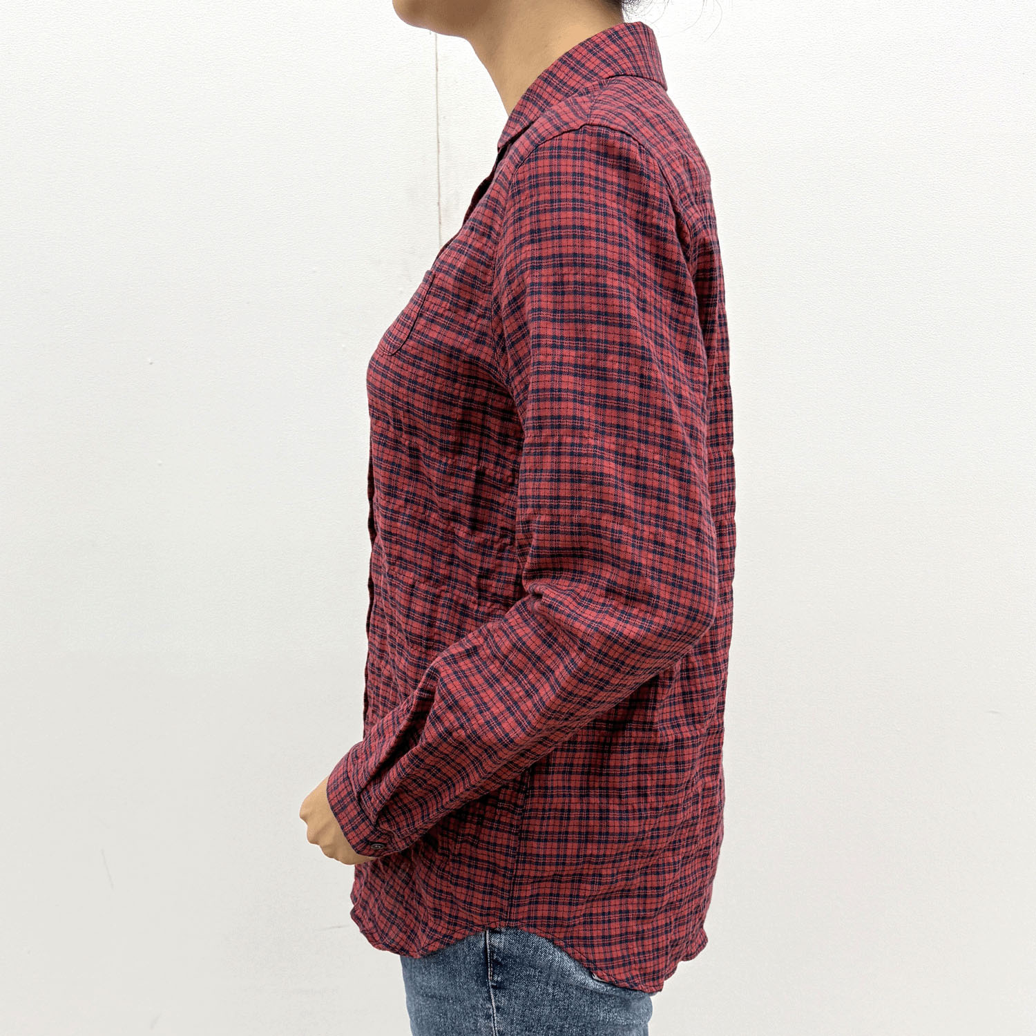 Parkes ヘリンボーンシャーリングチェックシャツ - 画像6