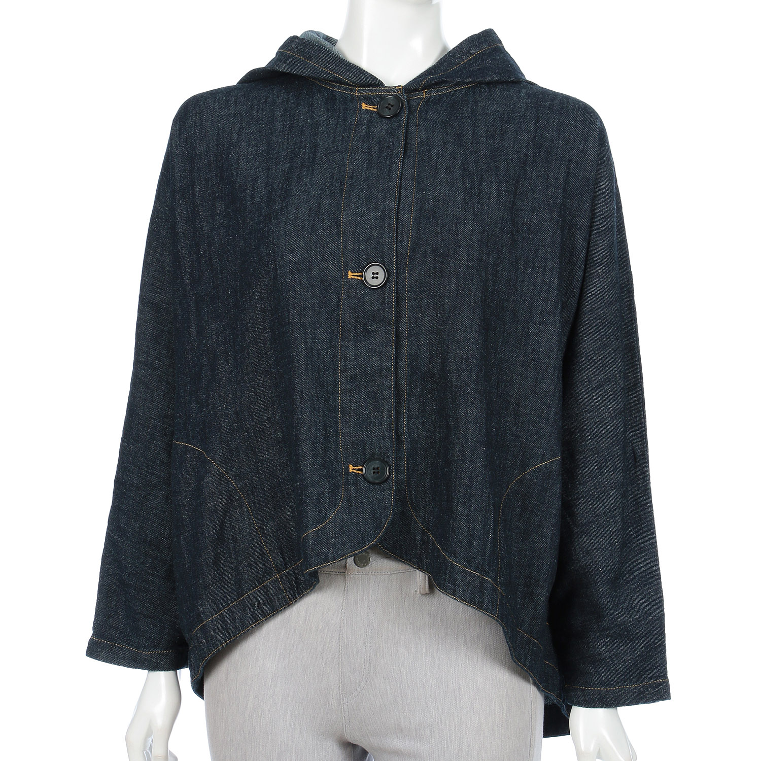 ista－ire 6．5oz甘撚りデニム フードバルーンジャケット - 画像11