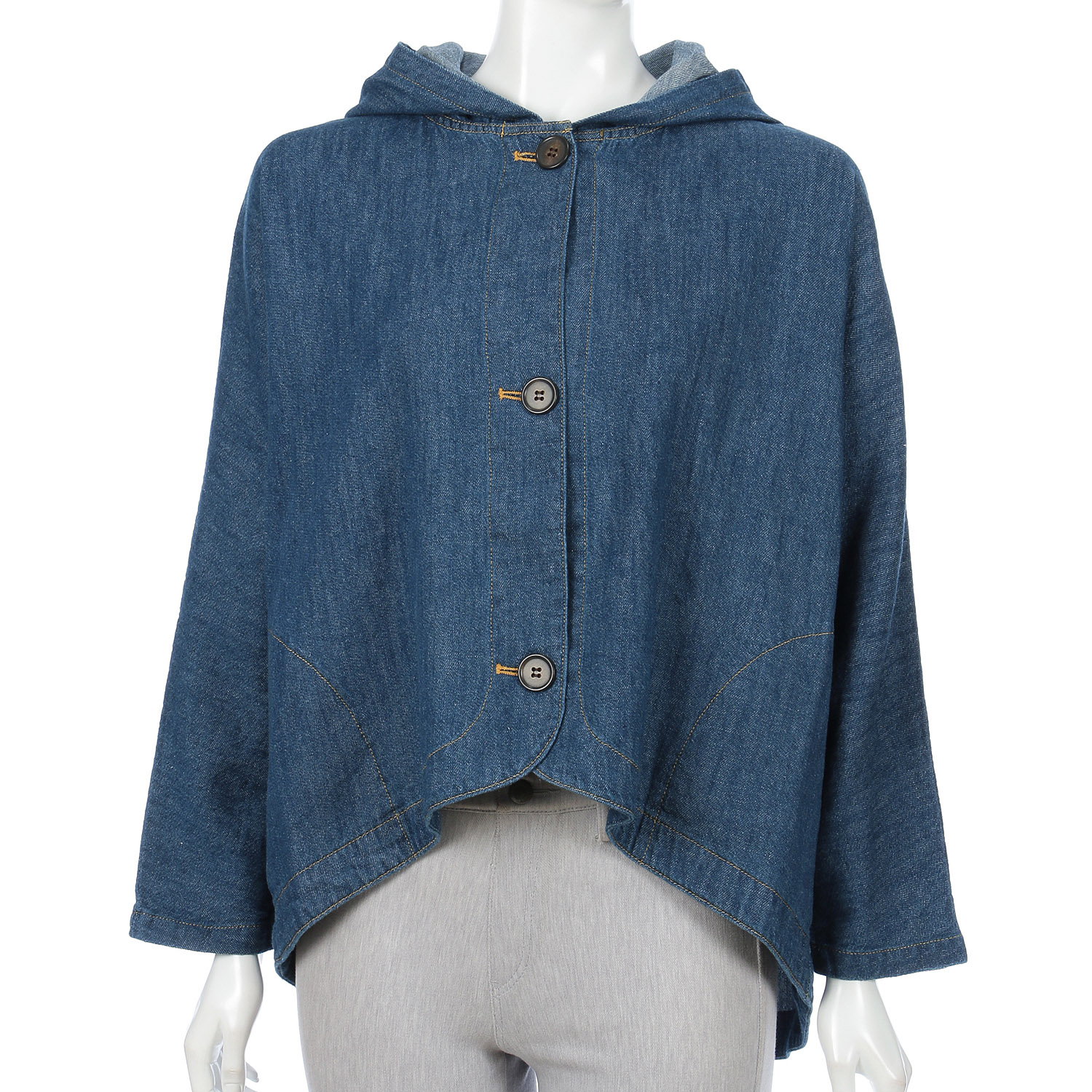 ista－ire 6．5oz甘撚りデニム フードバルーンジャケット - 画像7