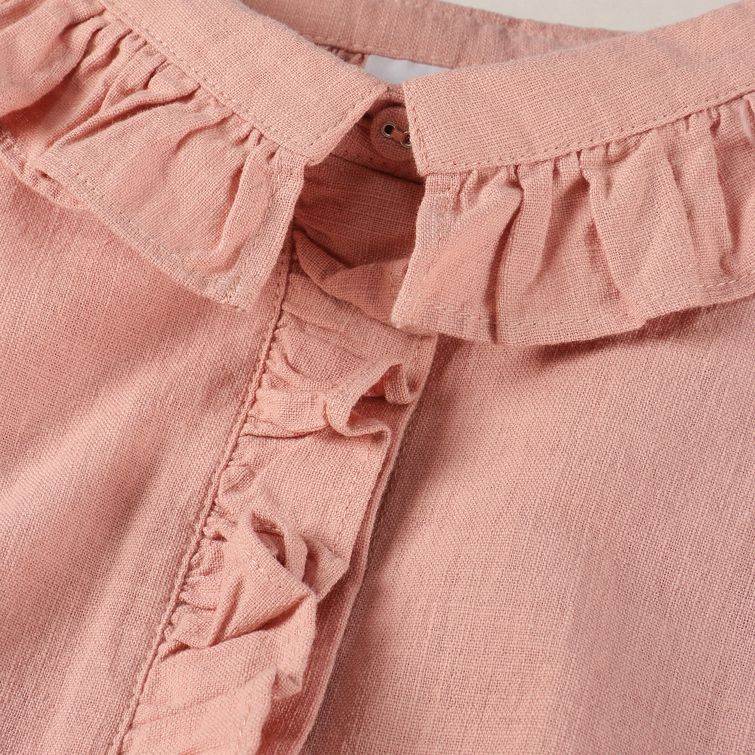 ista－ire 綿麻サンドウォッシュ フリルカラーブラウス - 画像9