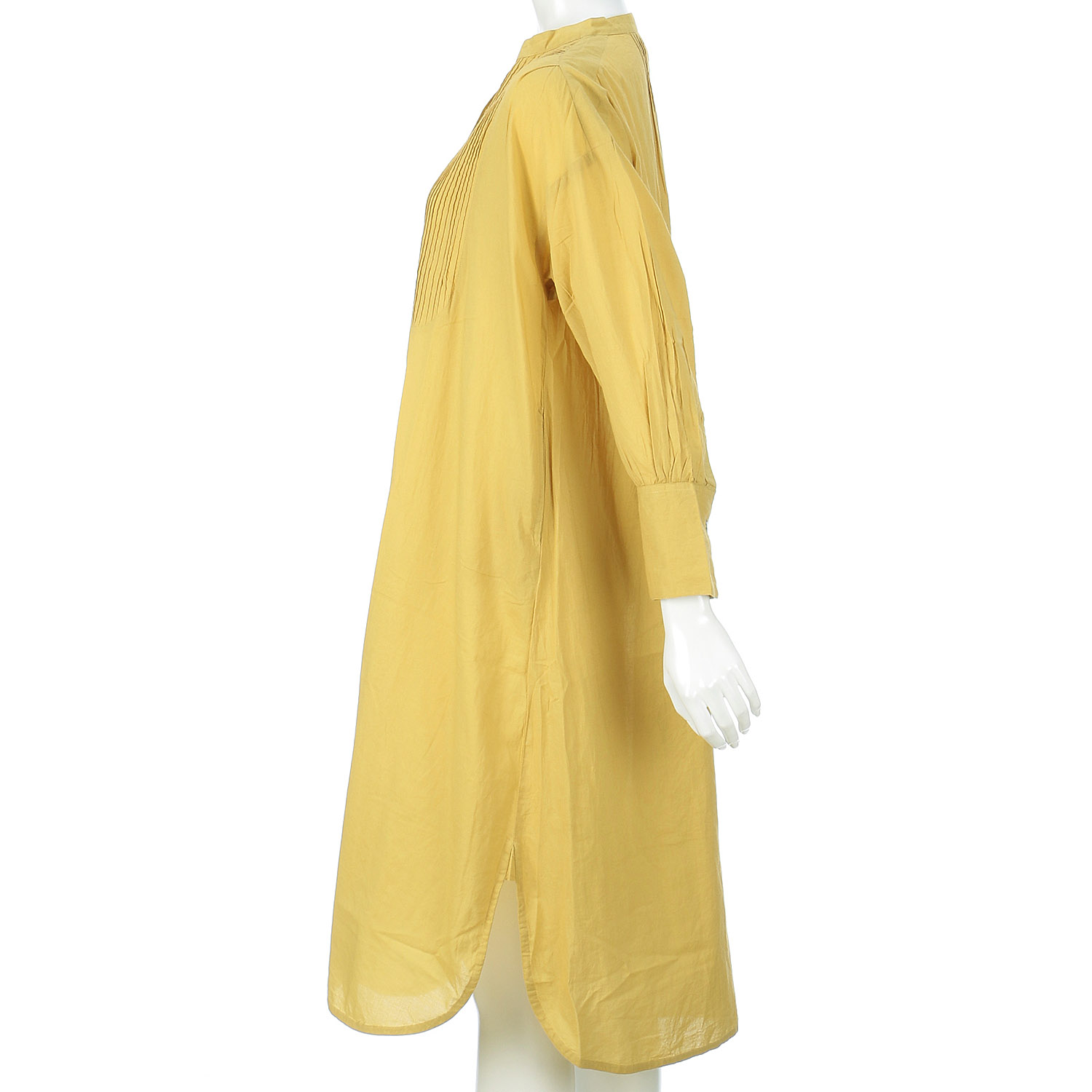 東京かんかん ピンタックコットン無地シャツワンピース - 画像6