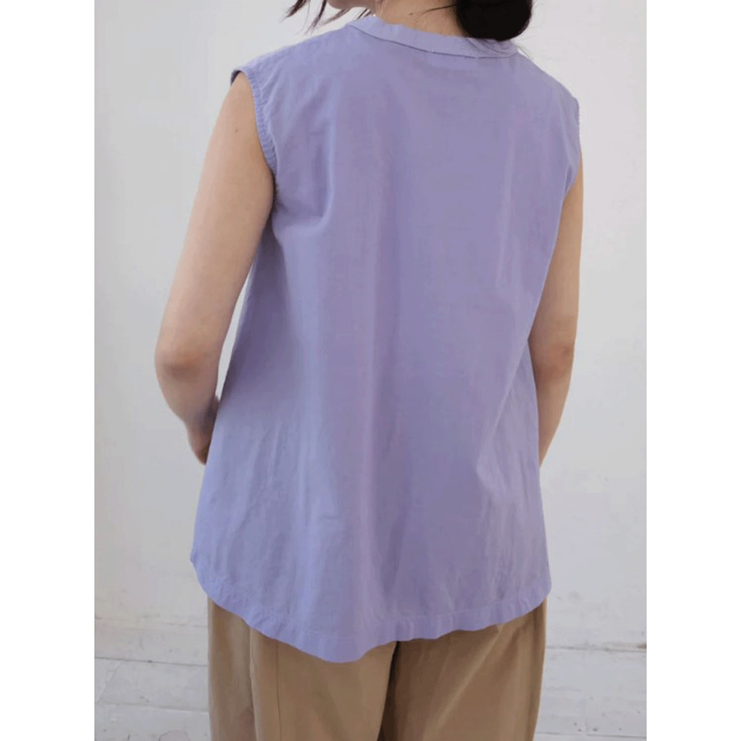 YARRA 布帛コンビノースリーブプルオーバー - 画像13