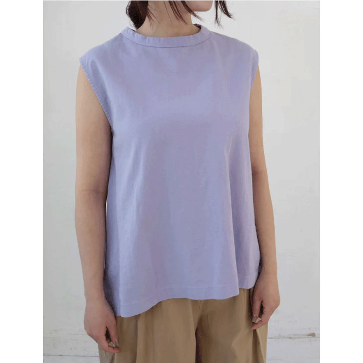 YARRA 布帛コンビノースリーブプルオーバー - 画像1