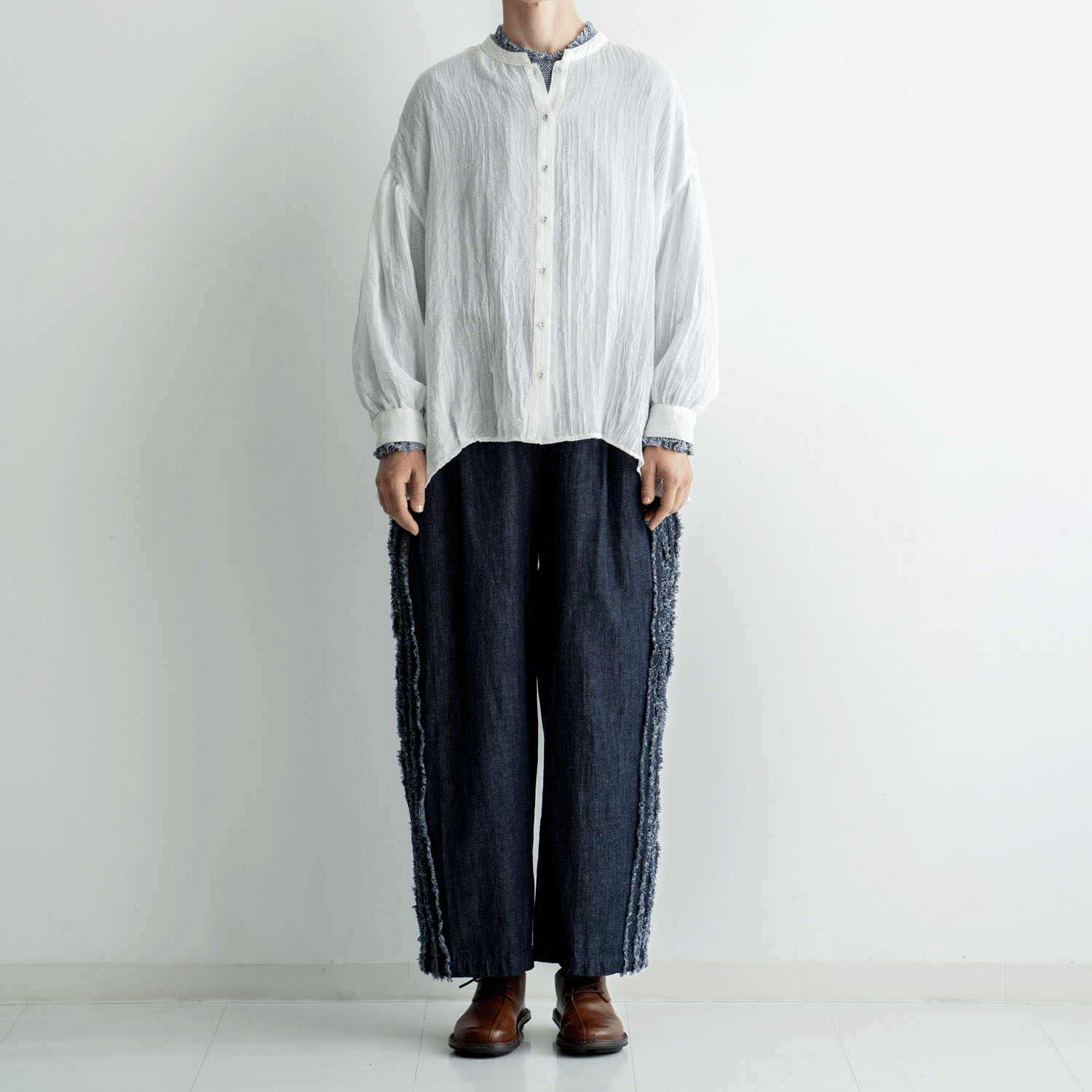 ista－ire T／Cガーゼ サイドタックブラウス - 画像8