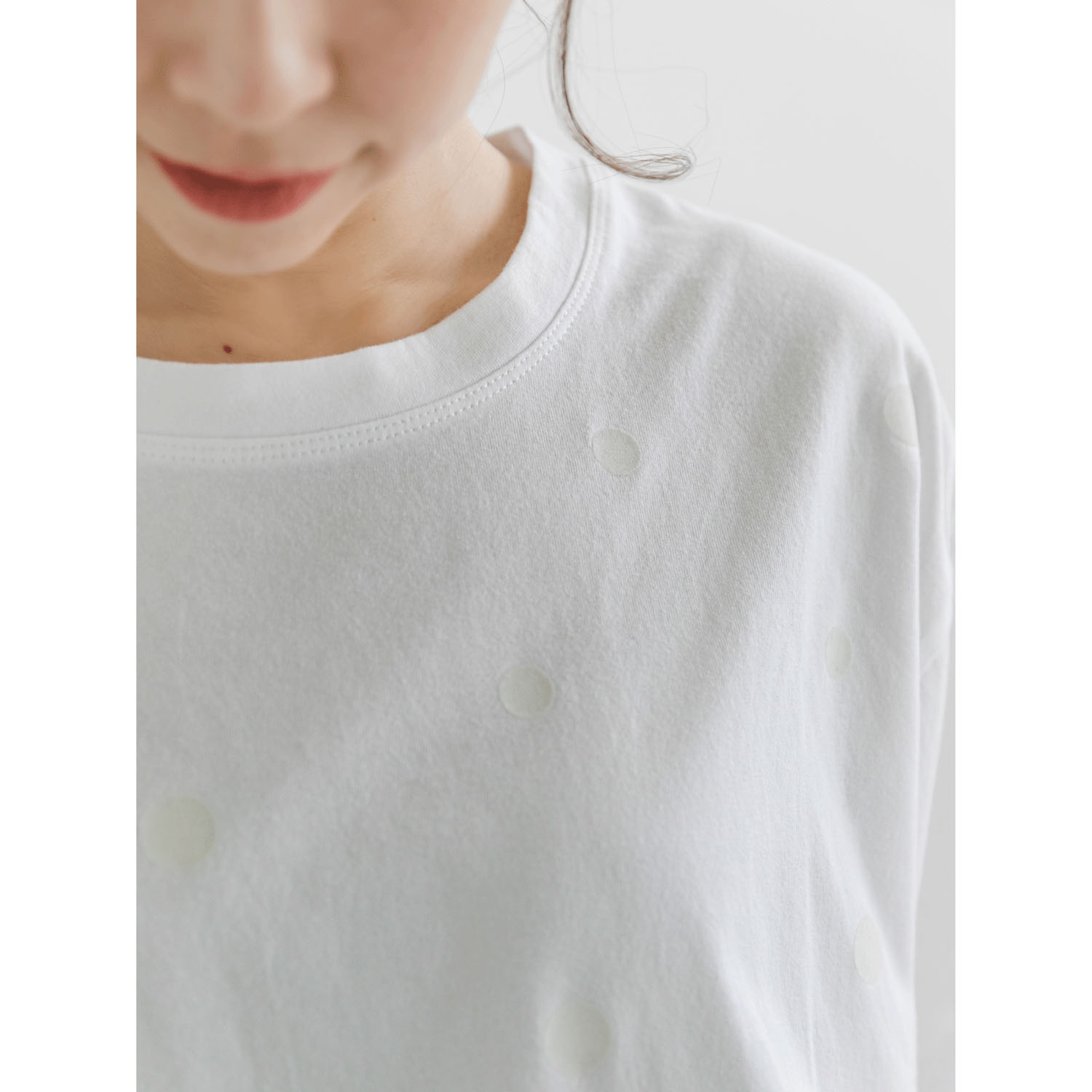 【Insta Live】YURK geniet van フロッキードットプリントT - 画像7