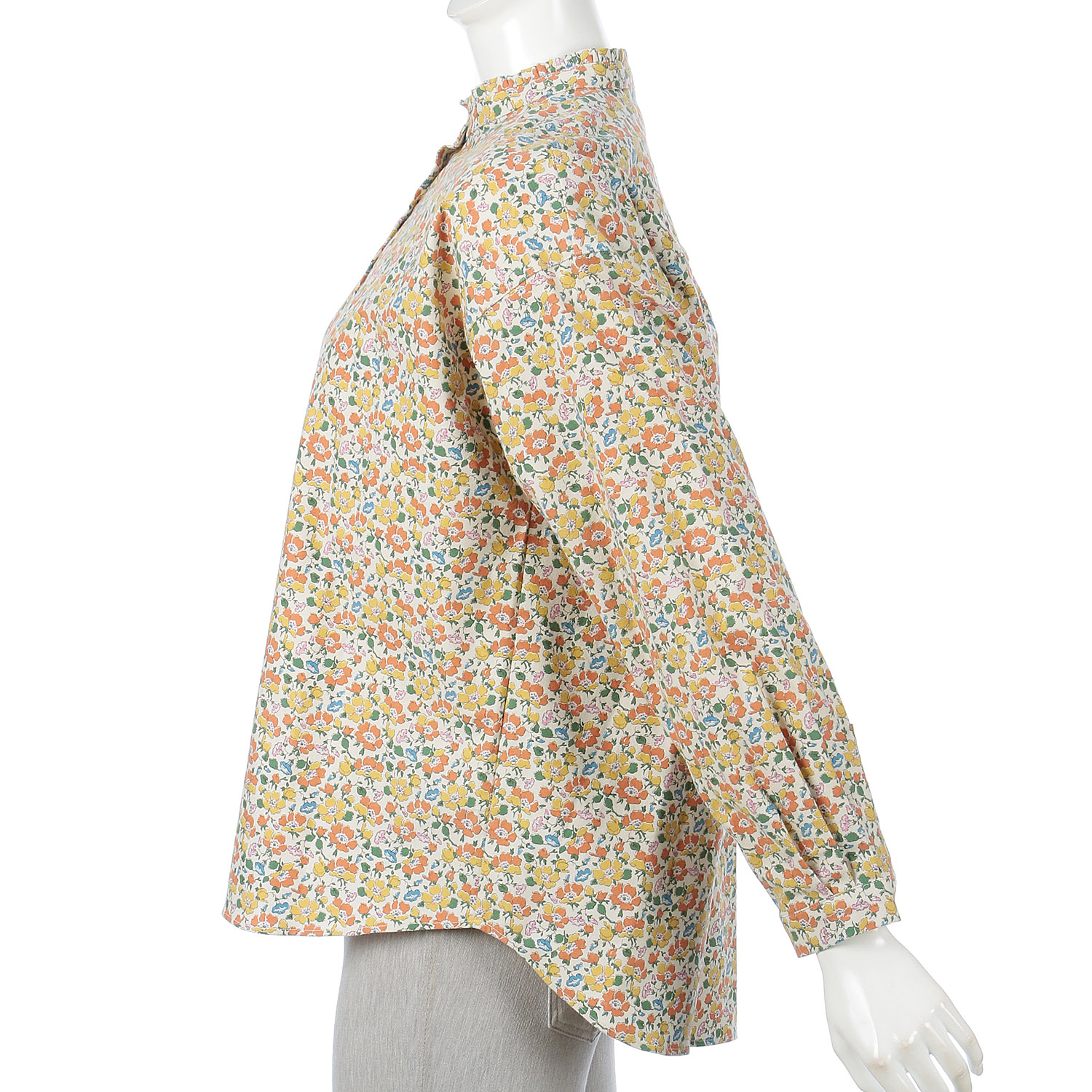 Parkes LIBERTY スタンドビッグフリルシャツ - 画像2