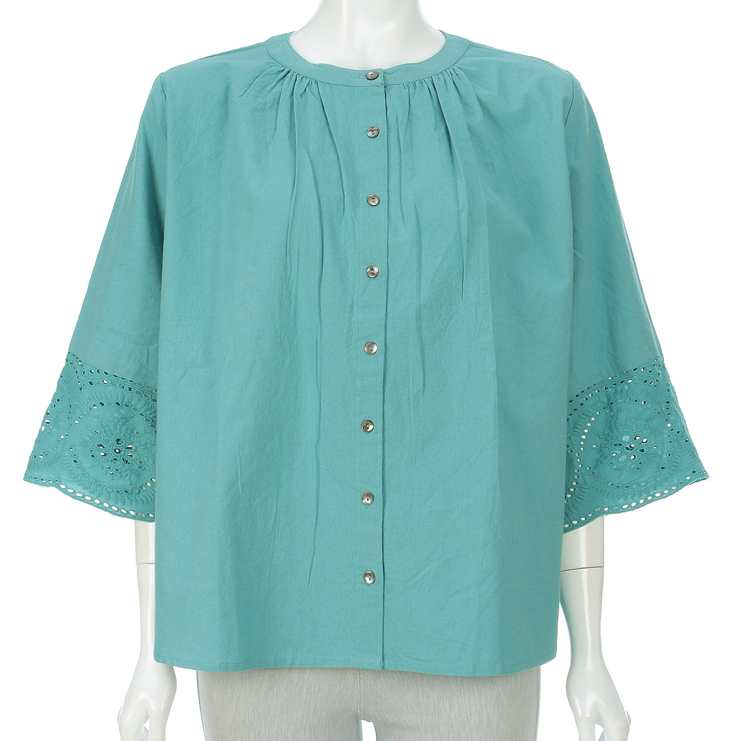 東京官官 ふんわりダブルガーゼクレープ2Wブラウス - 画像7