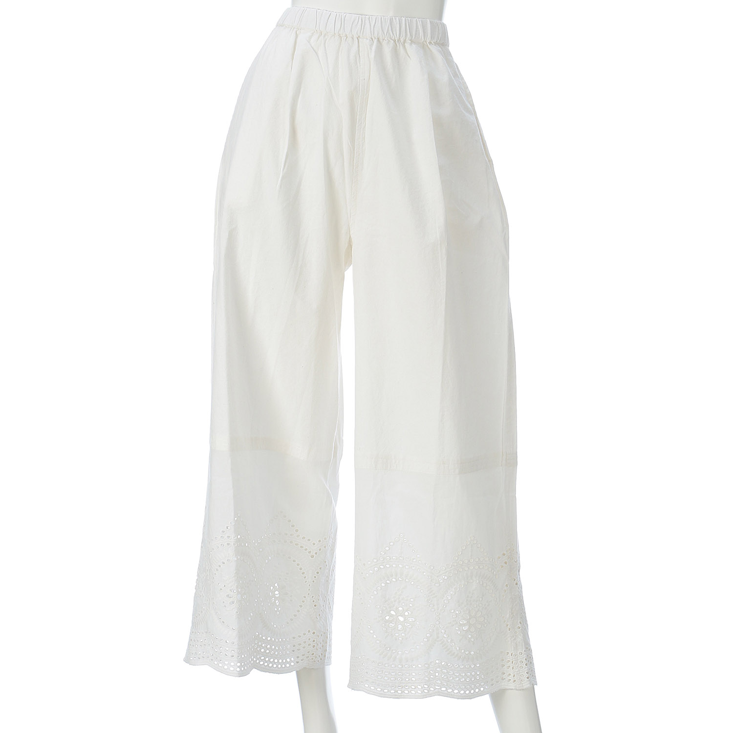 東京かんかん 縁がかわいい刺繍コットンパンツ - 画像3