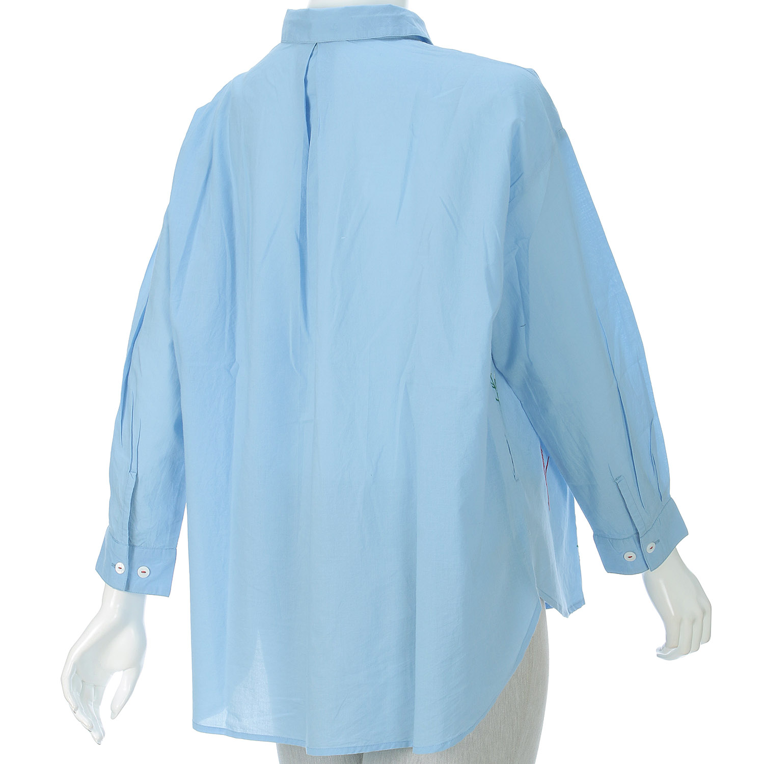 東京かんかん お花とトンボ刺繍コットンロングシャツ - 画像7