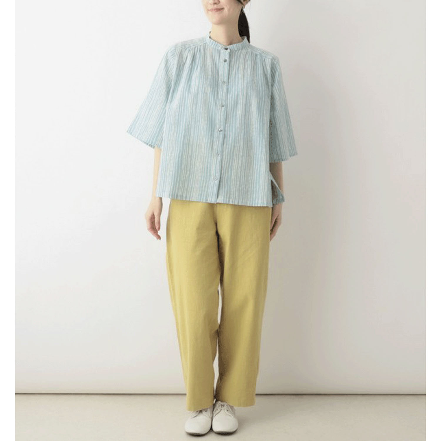 東京かんかん artipur ゆれるストライププリントコットンブラウス - 画像6