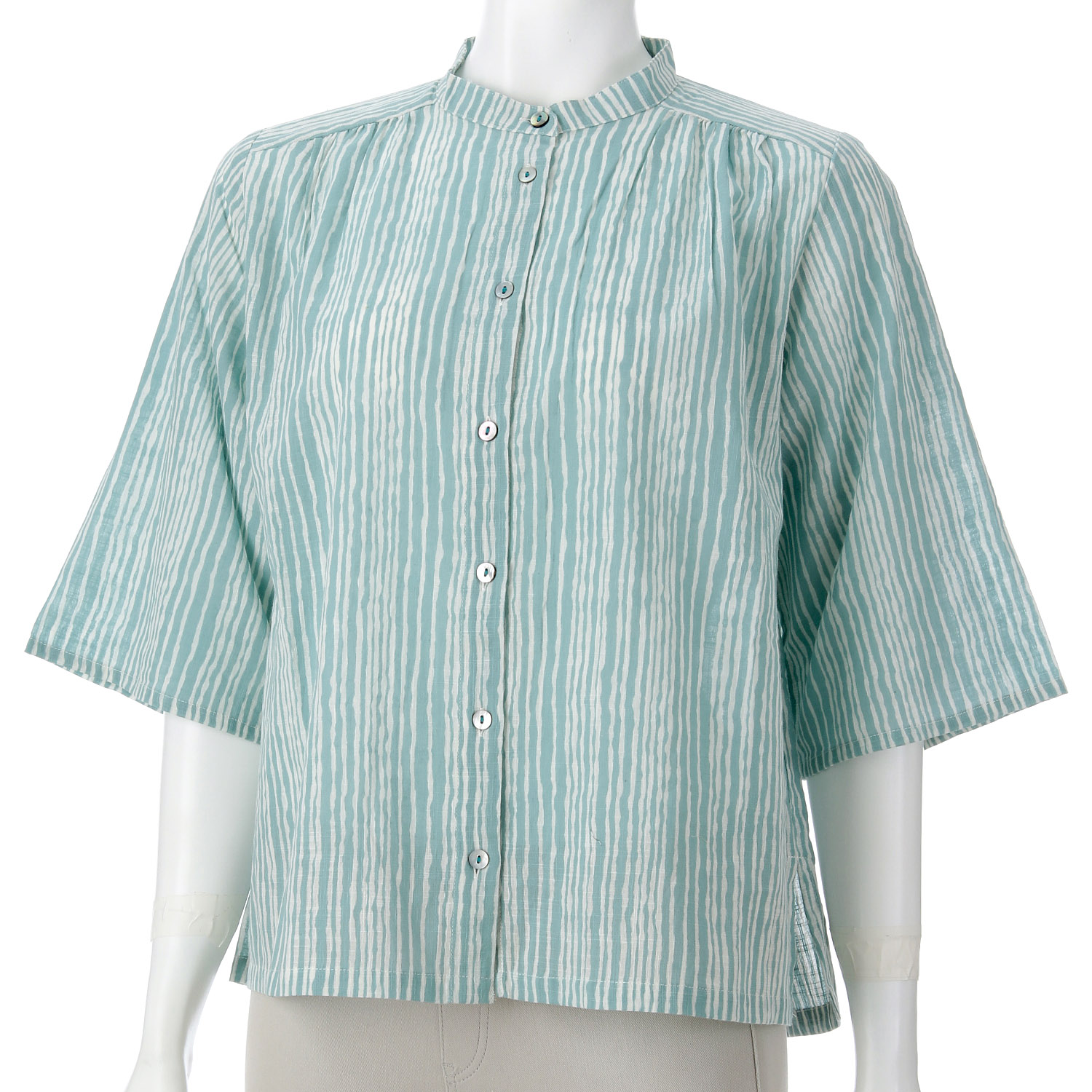 東京かんかん artipur ゆれるストライププリントコットンブラウス - 画像7