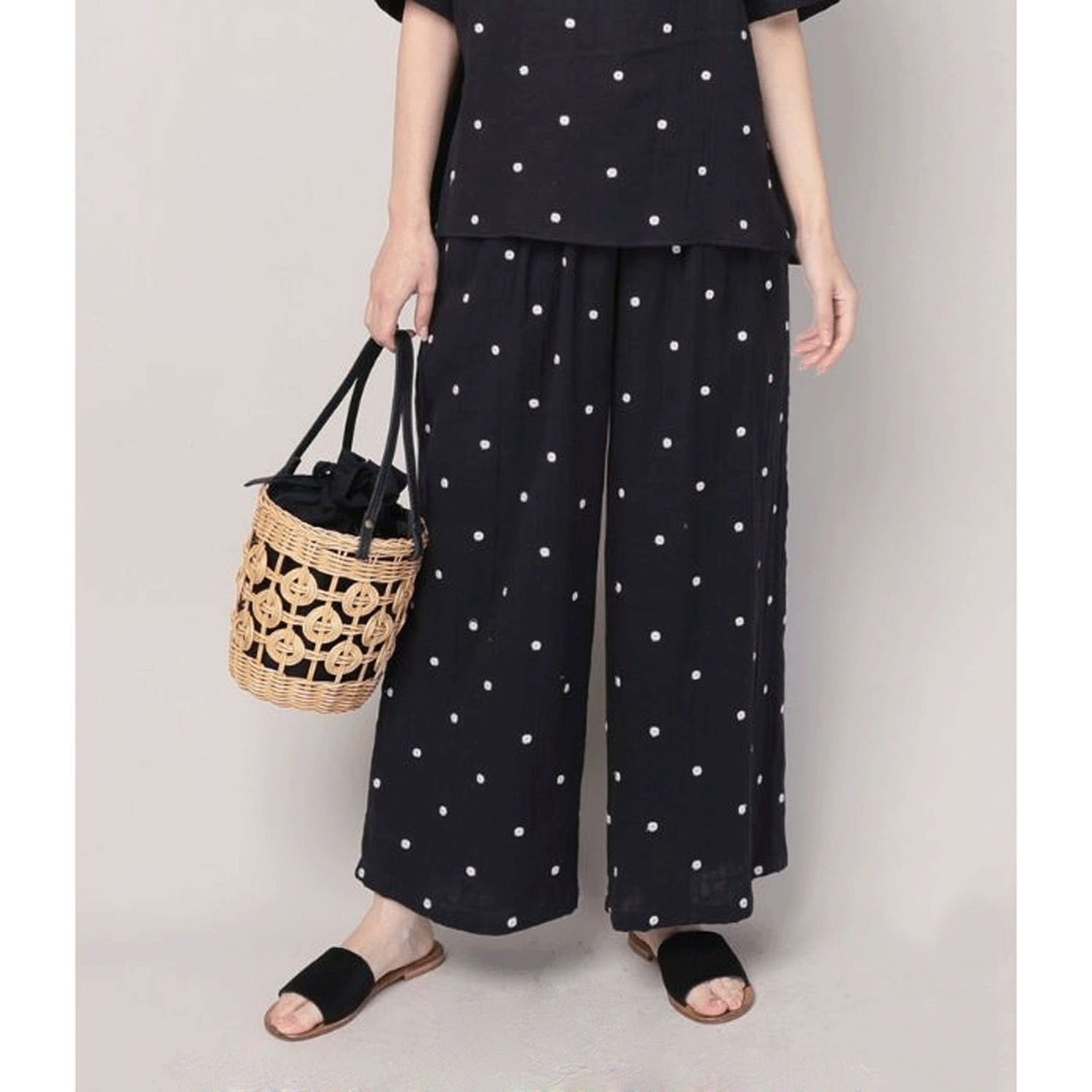 東京かんかん ドット刺繍パンツ - 画像2