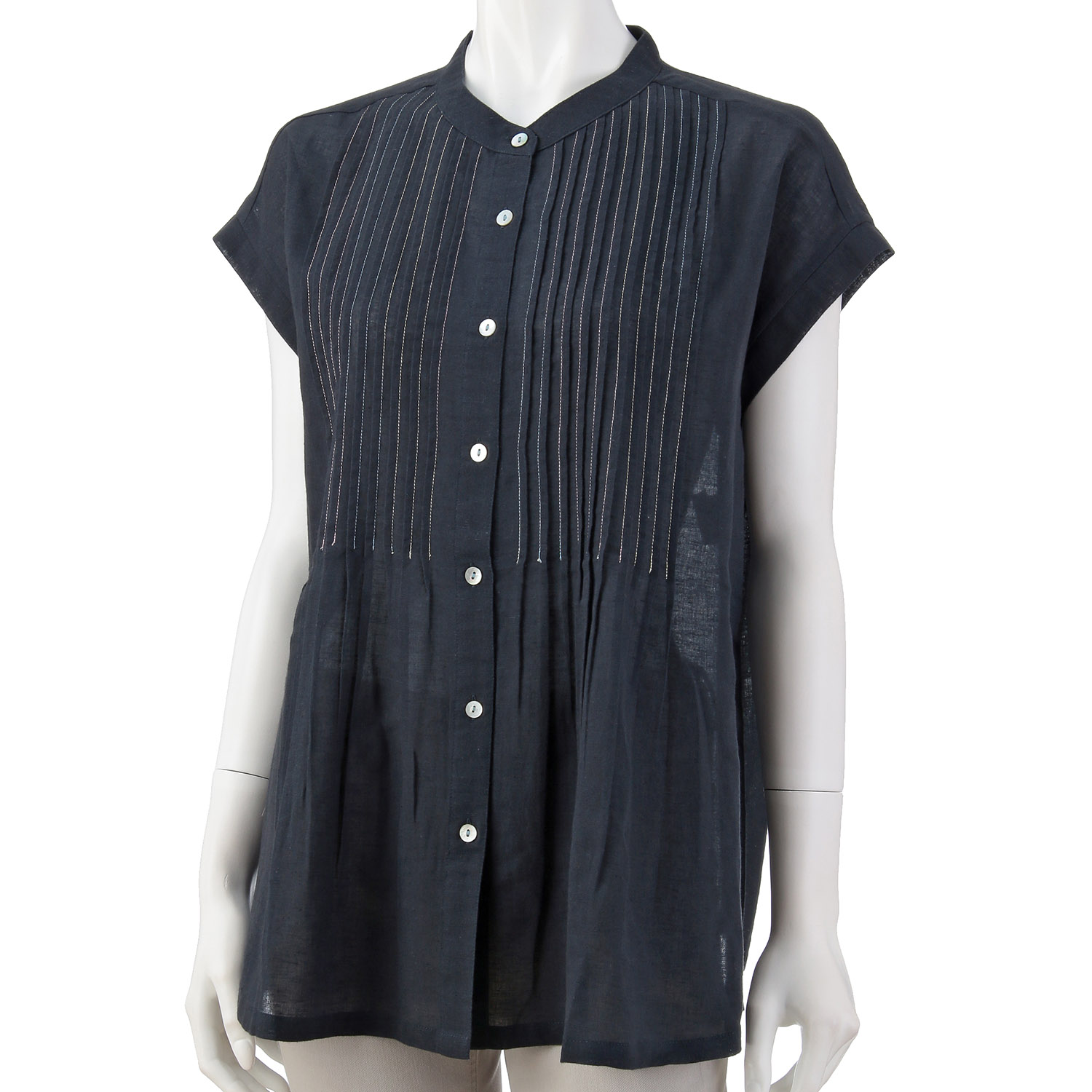 東京かんかん 虹色ピンタックコットンリネンガーゼブラウス - 画像7