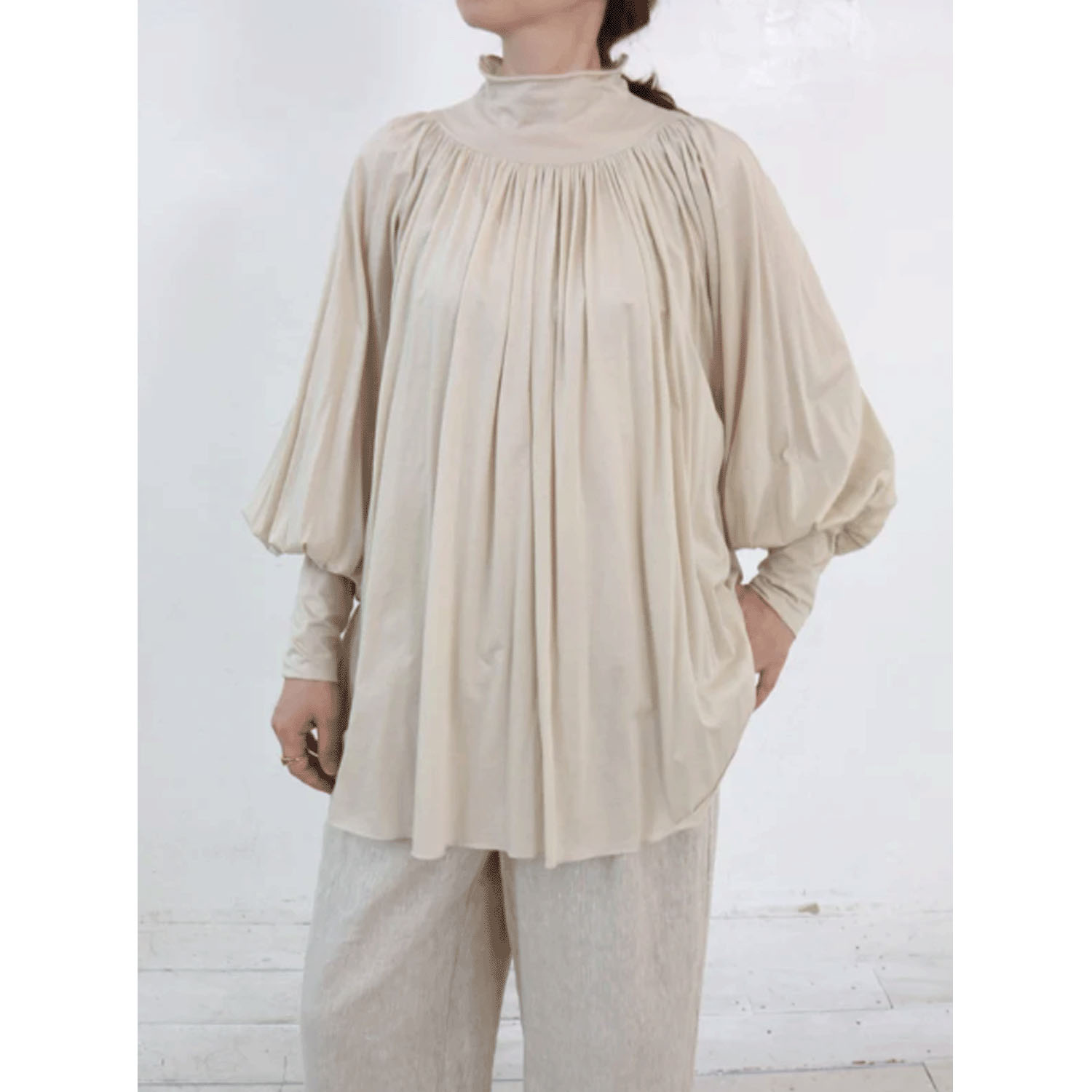 doux bleu タートルギャザーブラウス - 画像10