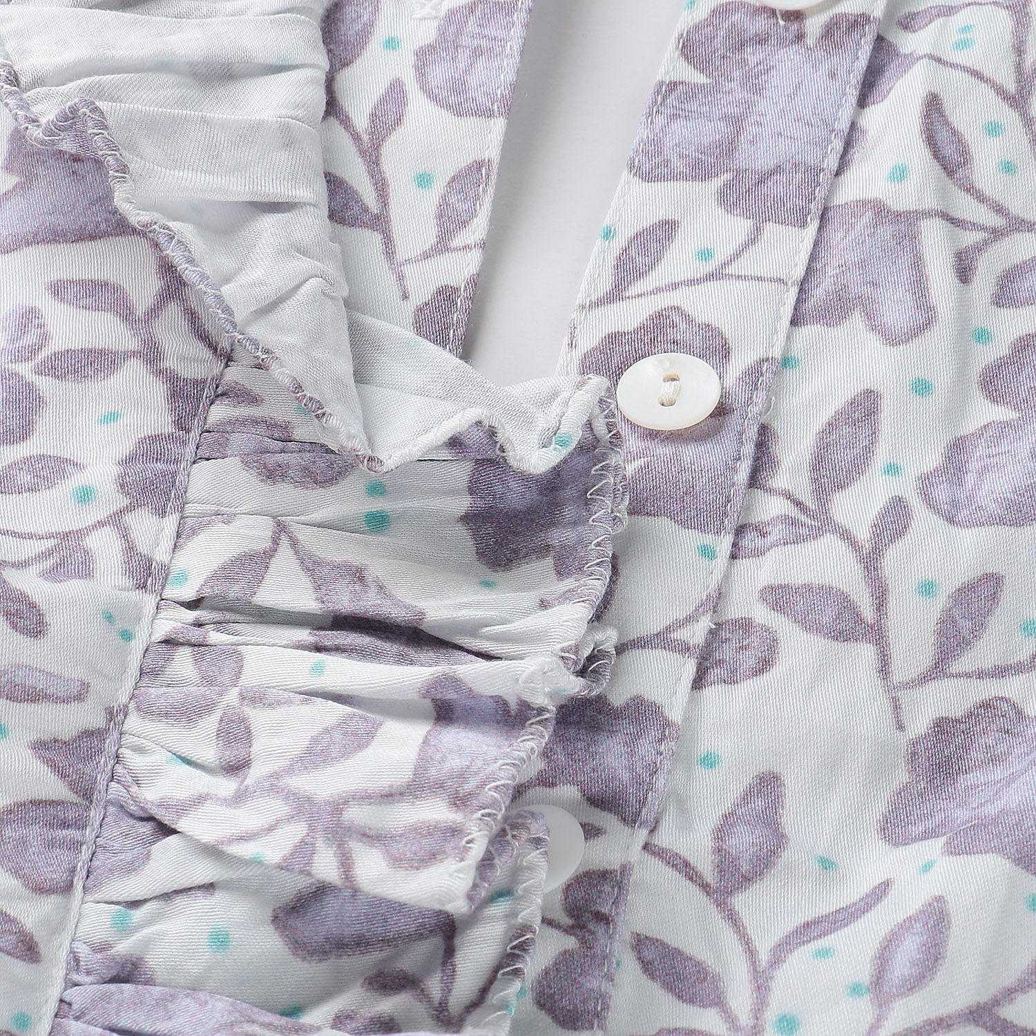 doux bleu フラワーモダンプリントフリルブラウス - 画像13