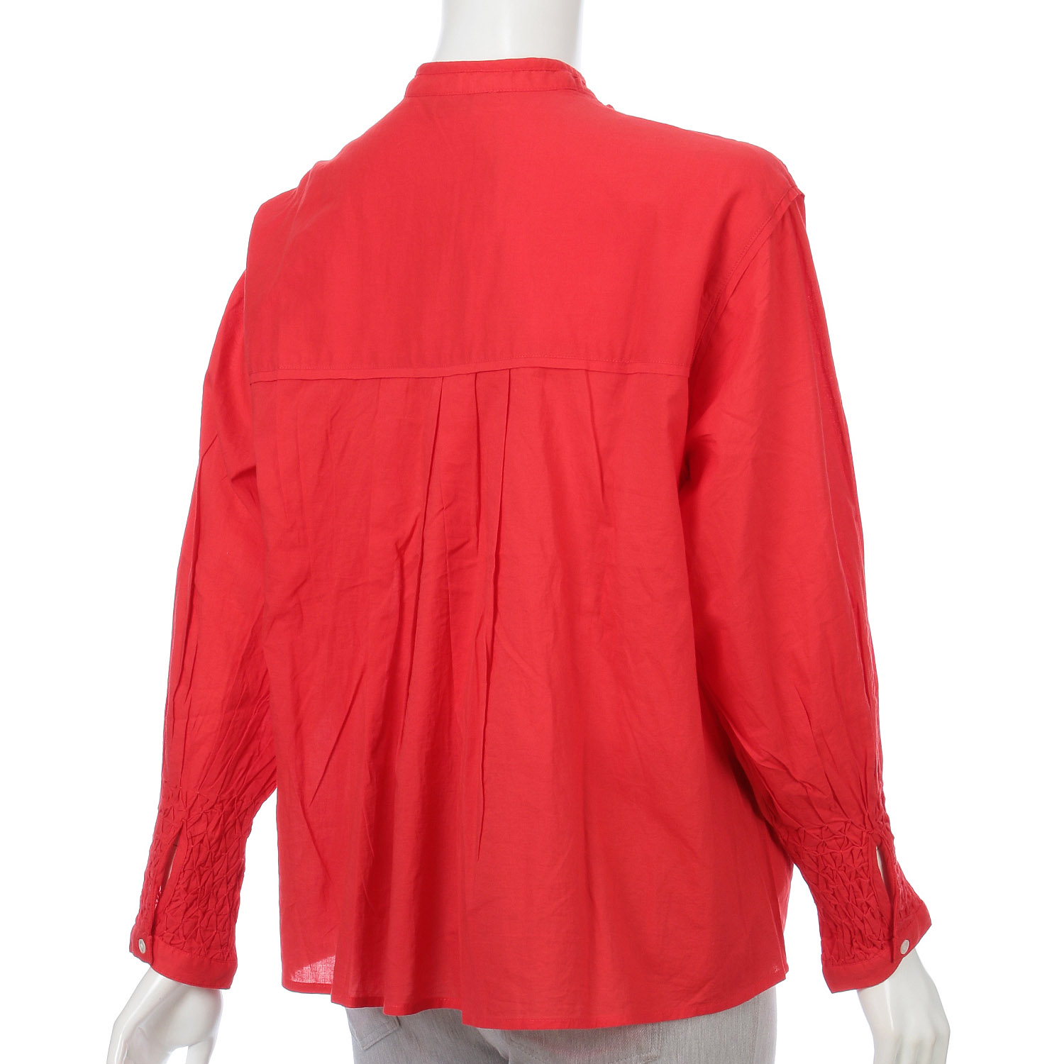 doux bleu ハンドスモッキング刺繍シャツ - 画像9