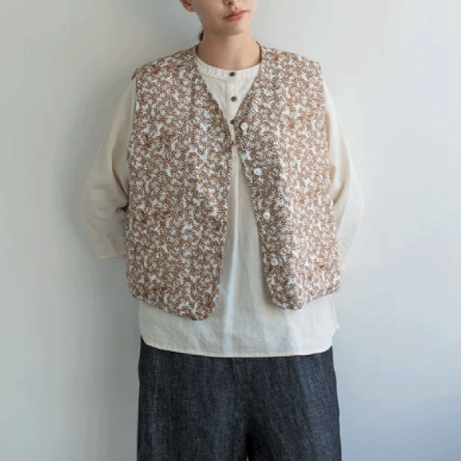 YARRA ライトキルトプリントベスト - 画像2