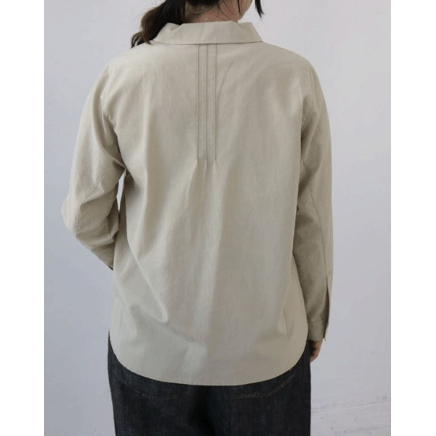 YARRA フラットカラーオープンブラウス - 画像11