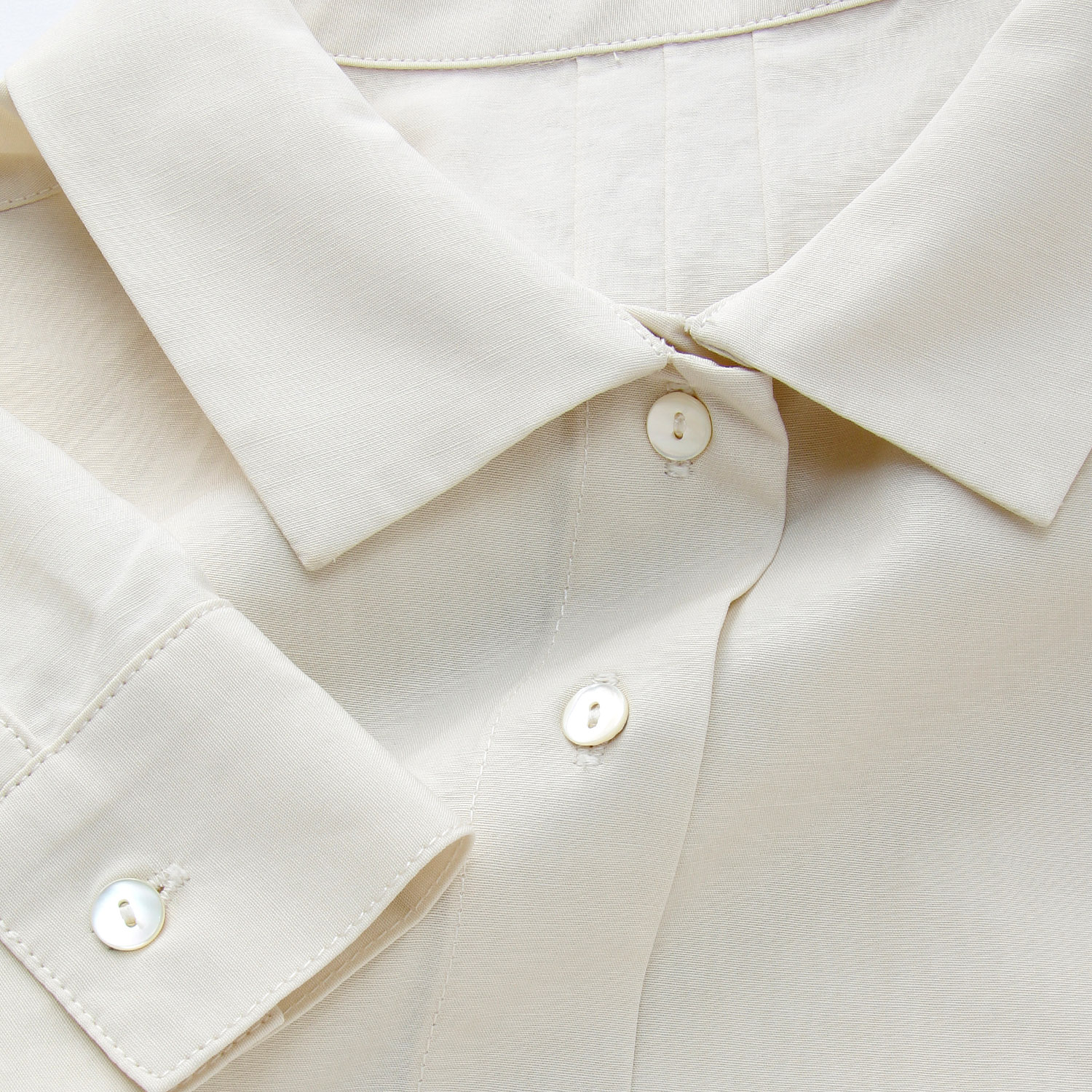 YARRA フラットカラーオープンブラウス - 画像6