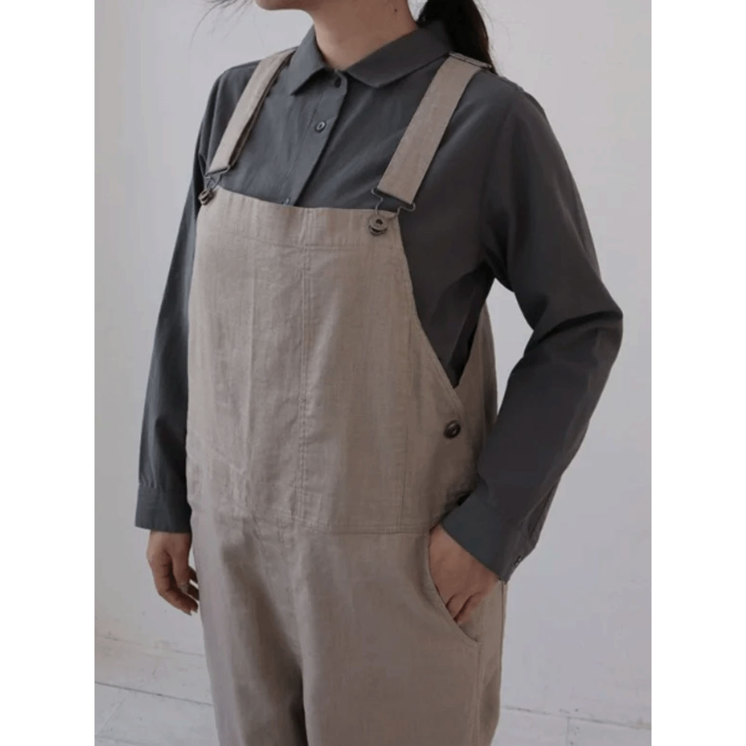 YARRA フラットカラーオープンブラウス