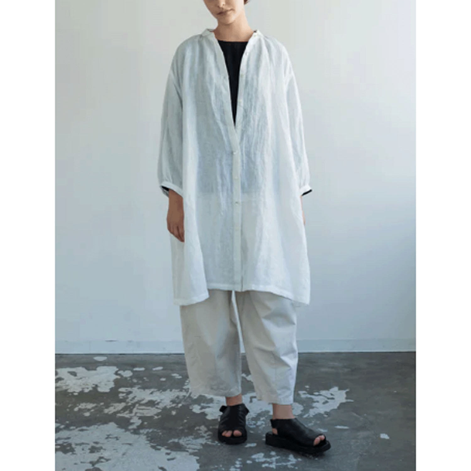 YARRA エアリーリネンギャザーワンピース - 画像2