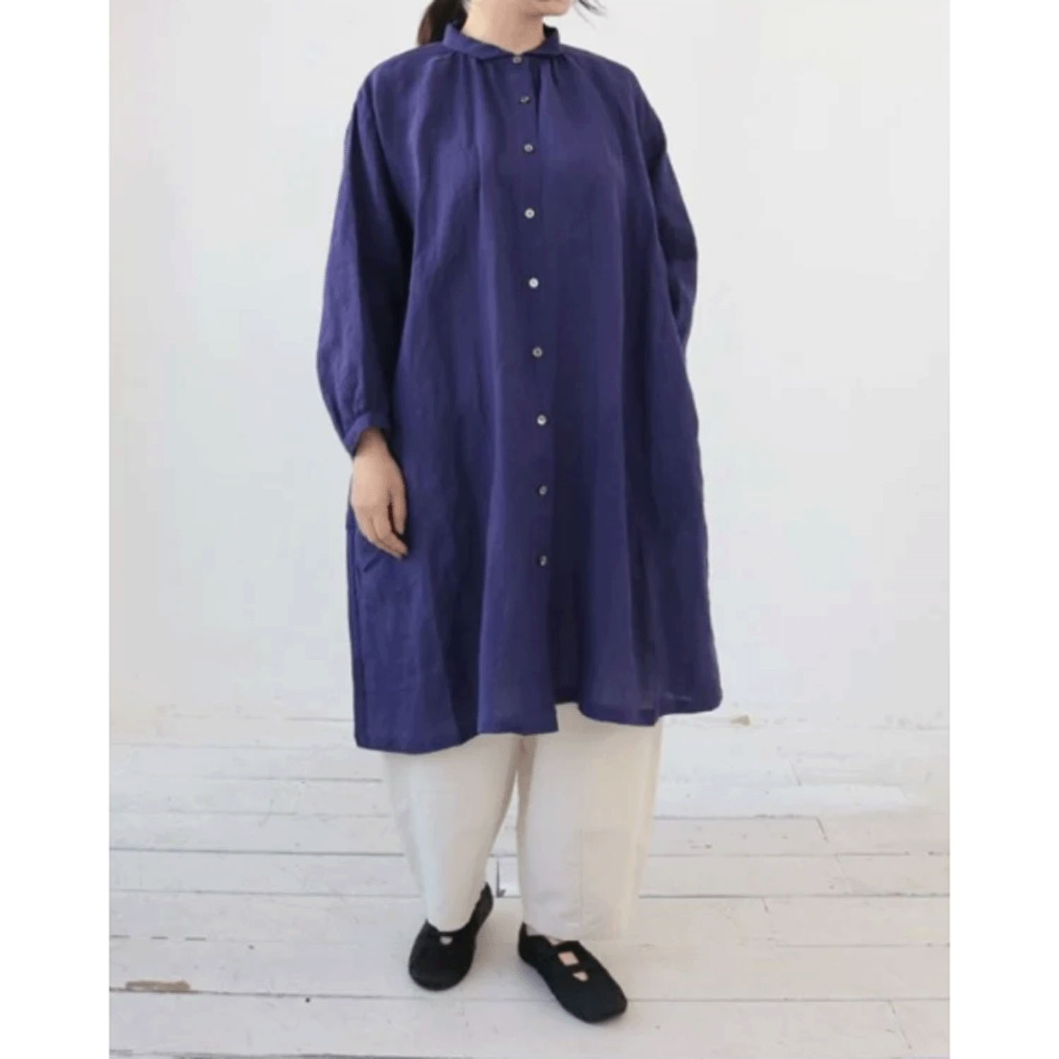 YARRA エアリーリネンギャザーワンピース - 画像1