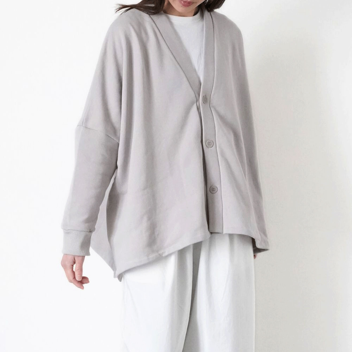 ciroc コーマ裏毛カーディガン - 画像3