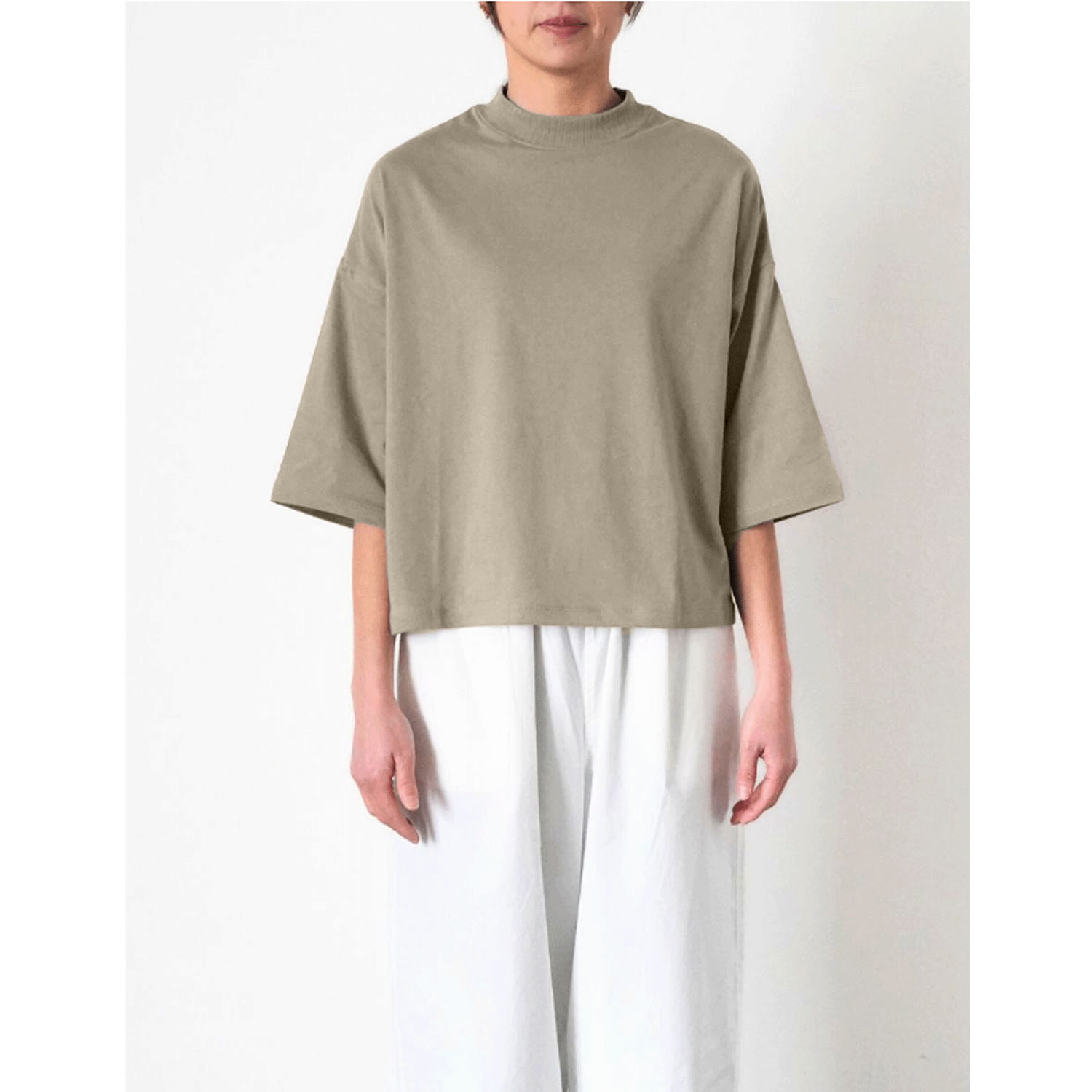 ciroc 七分袖ネックリブシャツ - 画像8