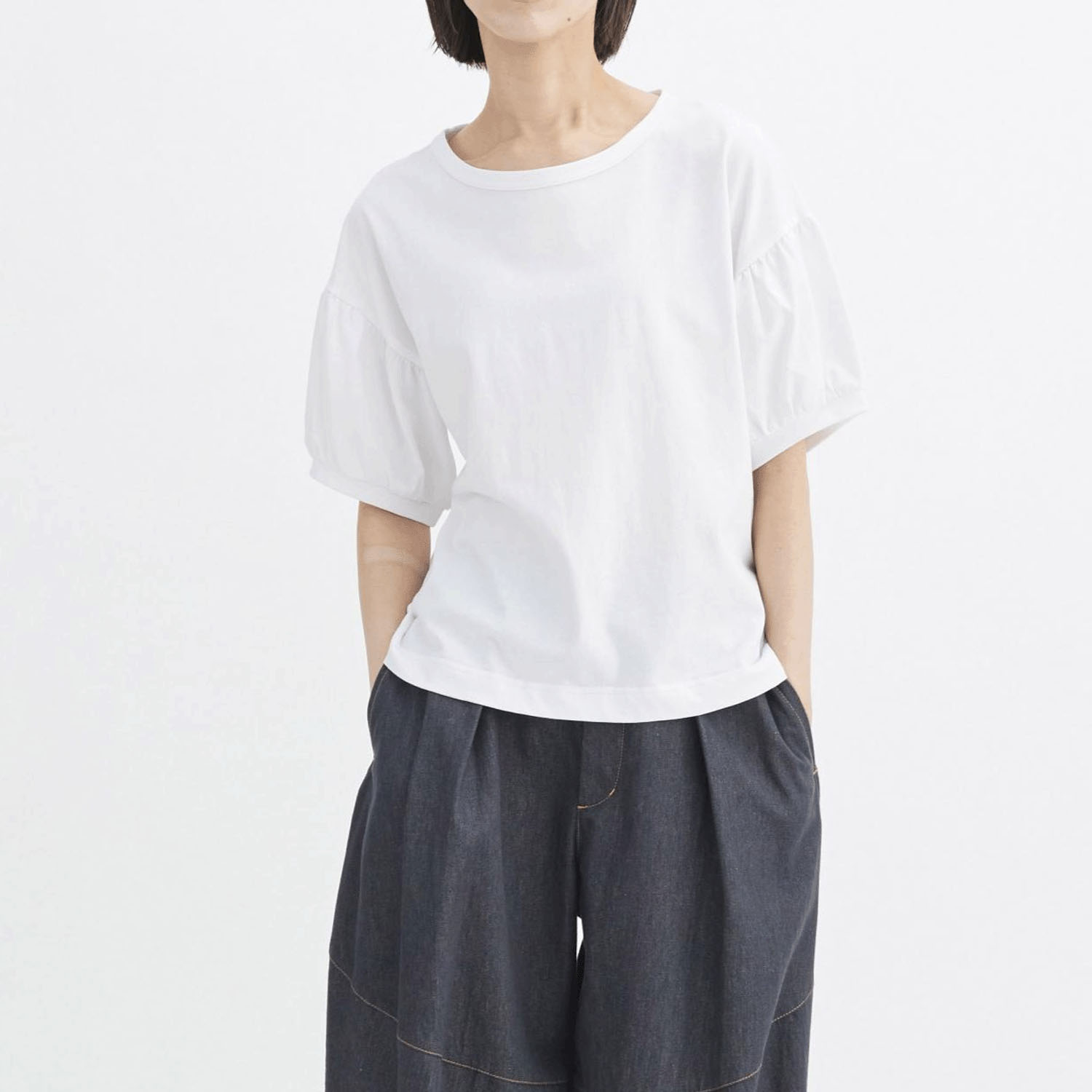 ATELIER EQUAL style コットン天竺ボリュームスリーブプルオーバー