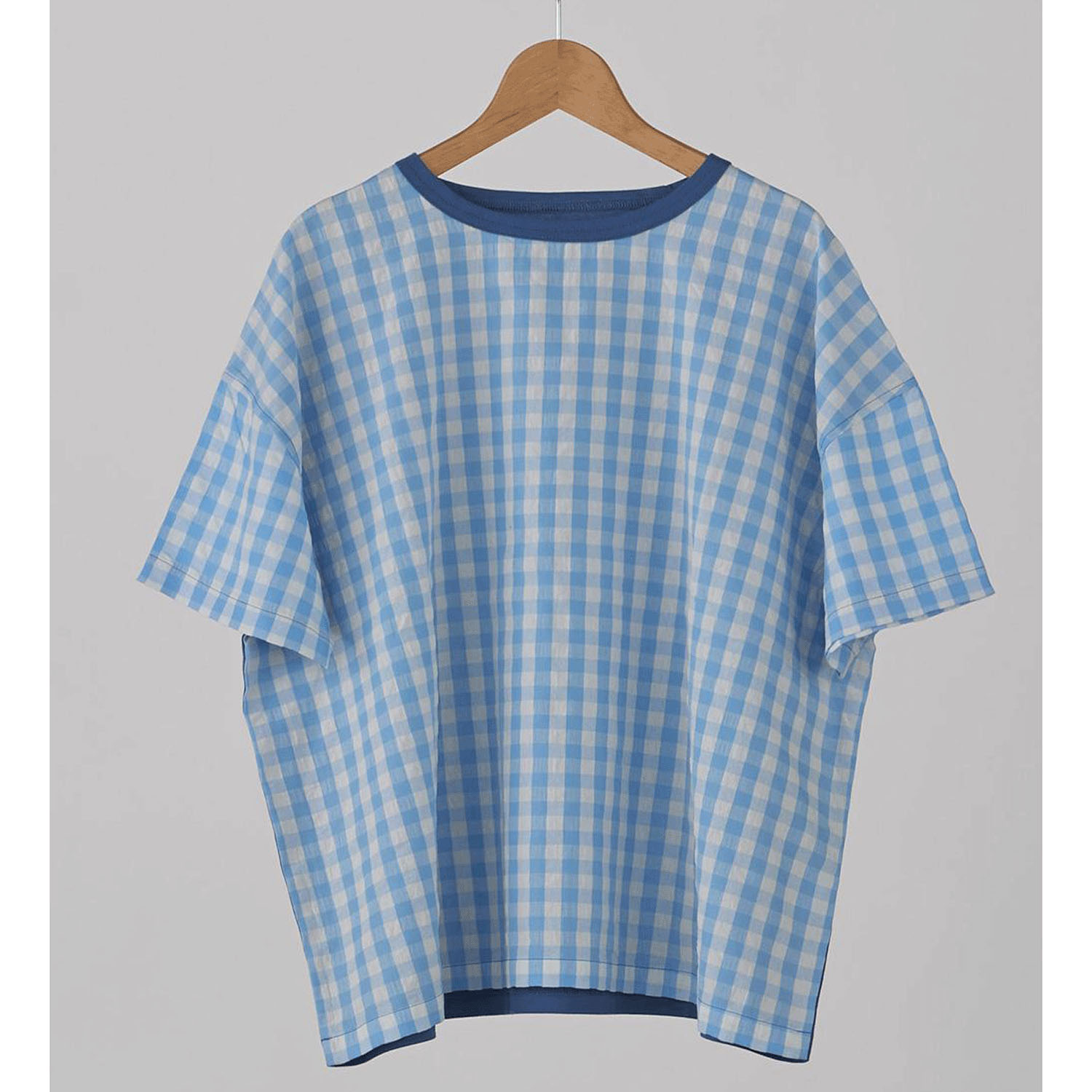 ATELIER EQUAL style ギンガムチェック天竺切替プルオーバー - 画像12