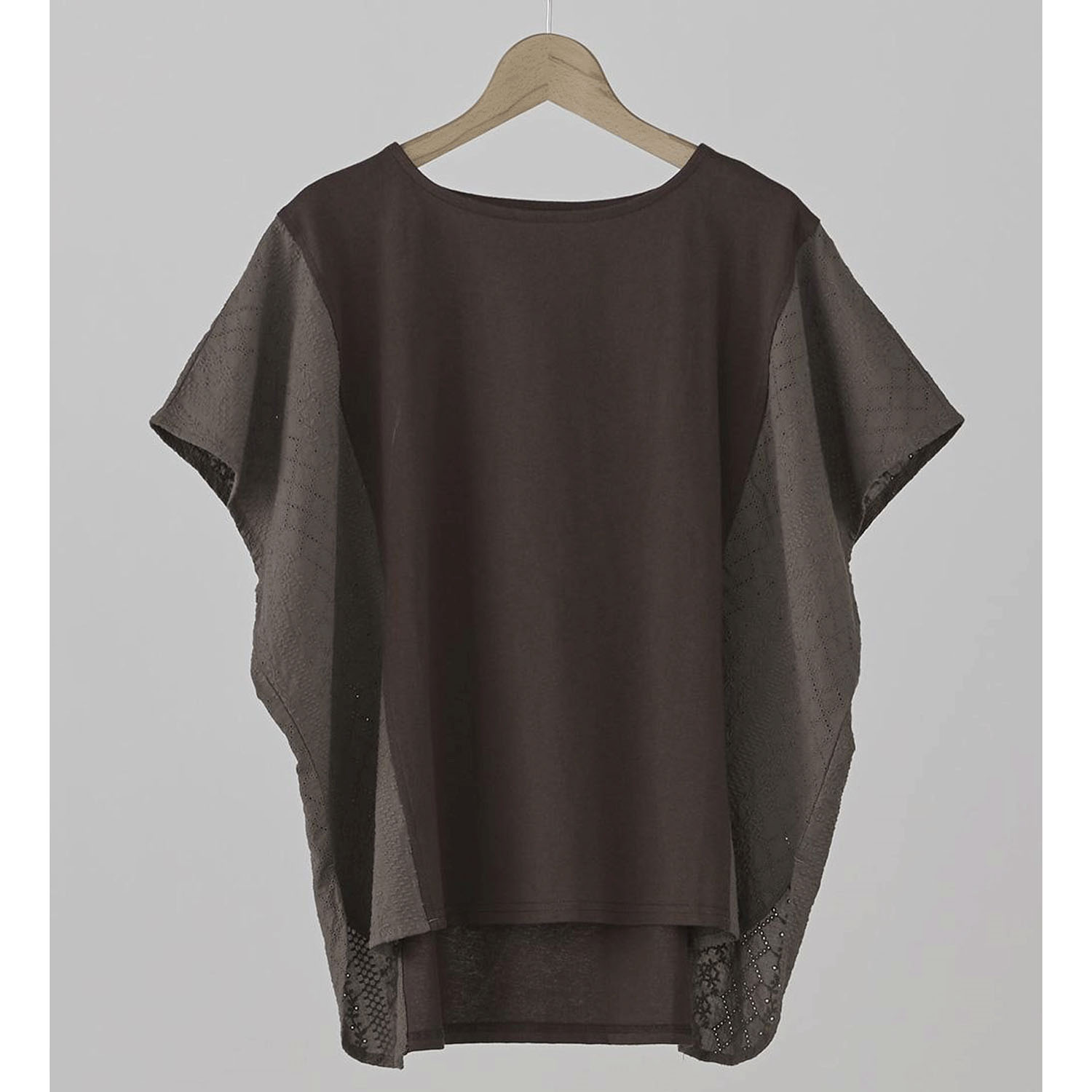 ATELIER EQUAL style コットン天竺ストライプレース切替プルオーバー - 画像13