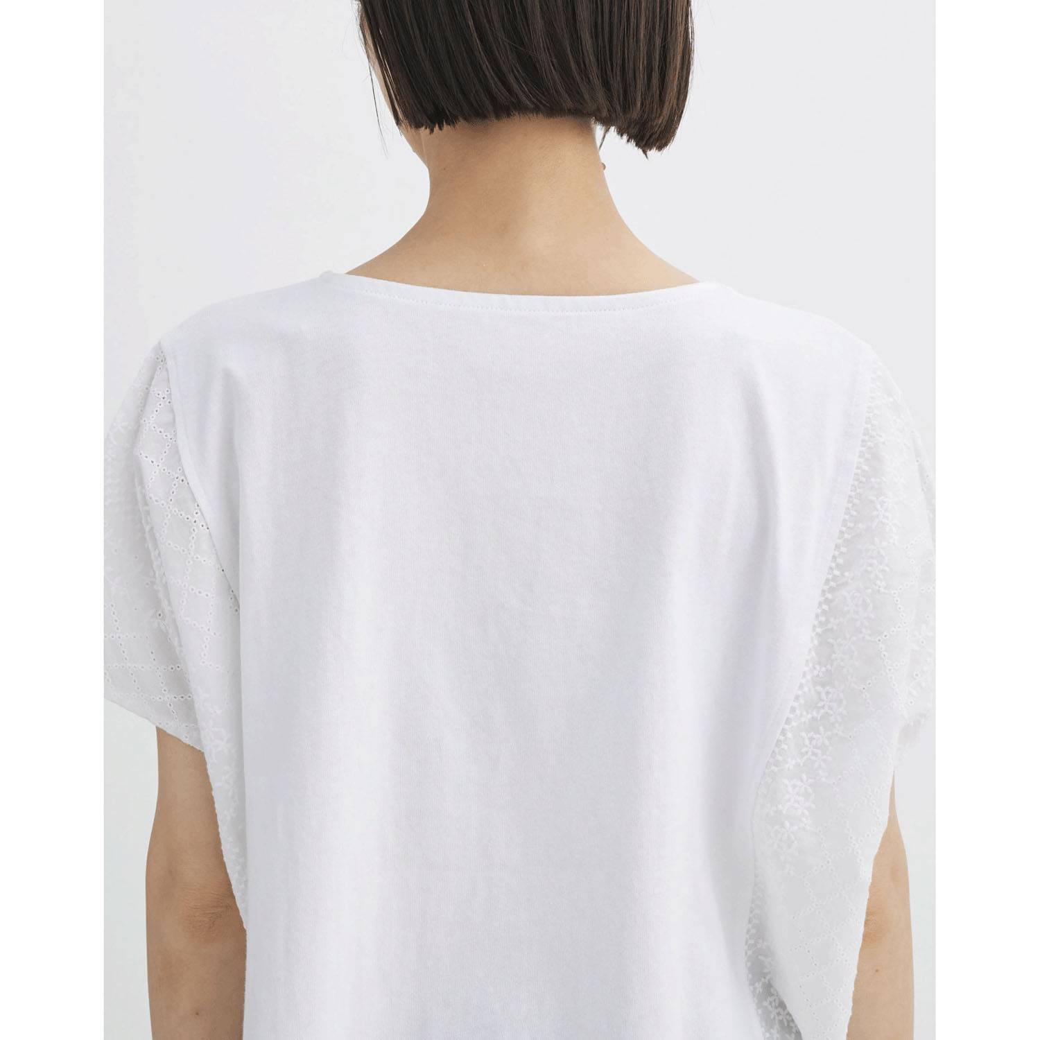 ATELIER EQUAL style コットン天竺ストライプレース切替プルオーバー - 画像8