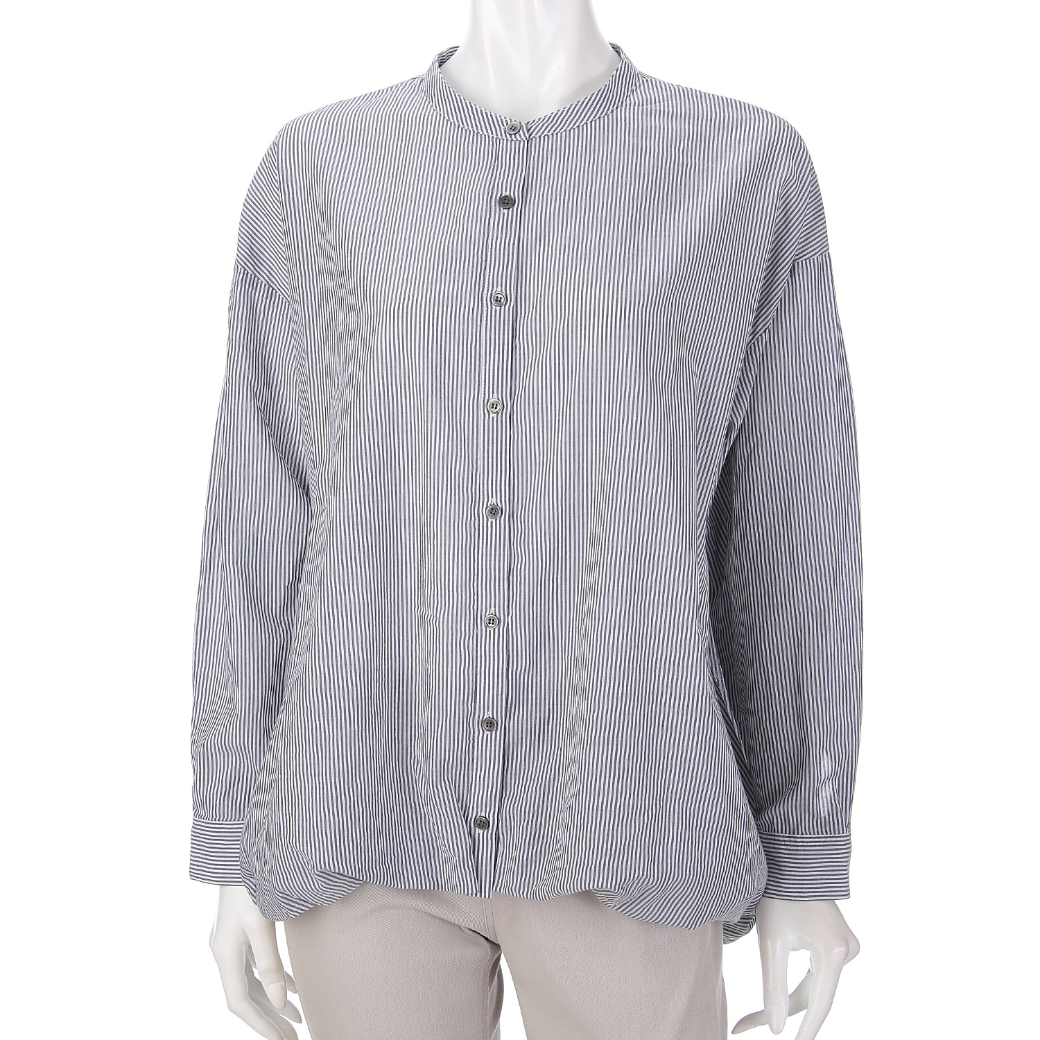 ista－ire シアーストライプ裾バルーンブラウス - 画像2