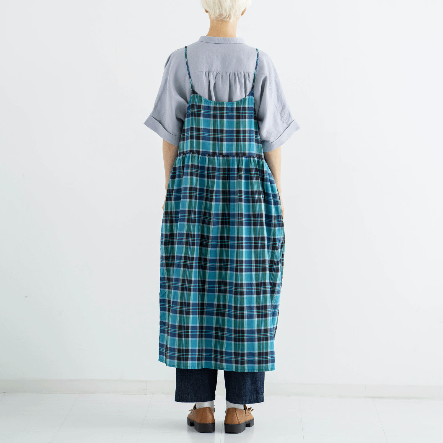 ista－ire マドラスチェック 2WAYキャミワンピース - 画像3