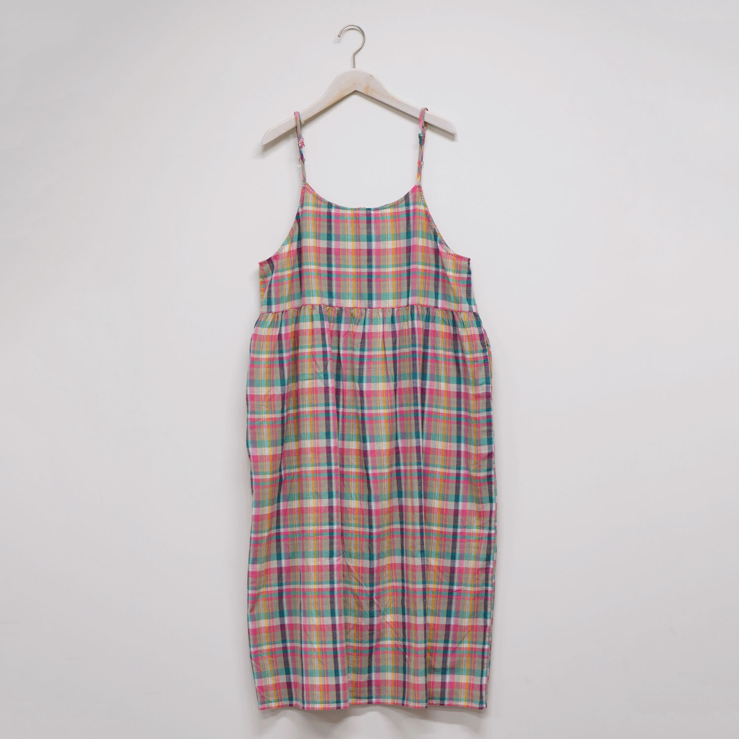 ista－ire マドラスチェック 2WAYキャミワンピース