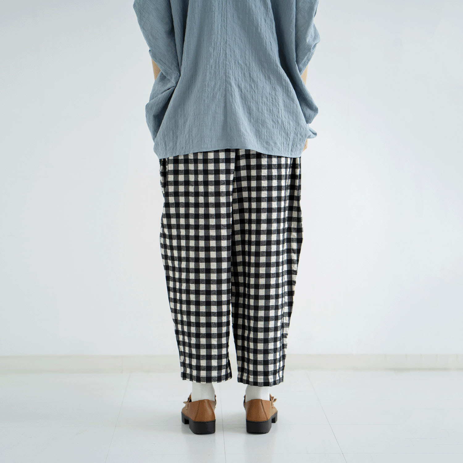 ista－ire ワッシャーチェック istaパンツ - 画像3