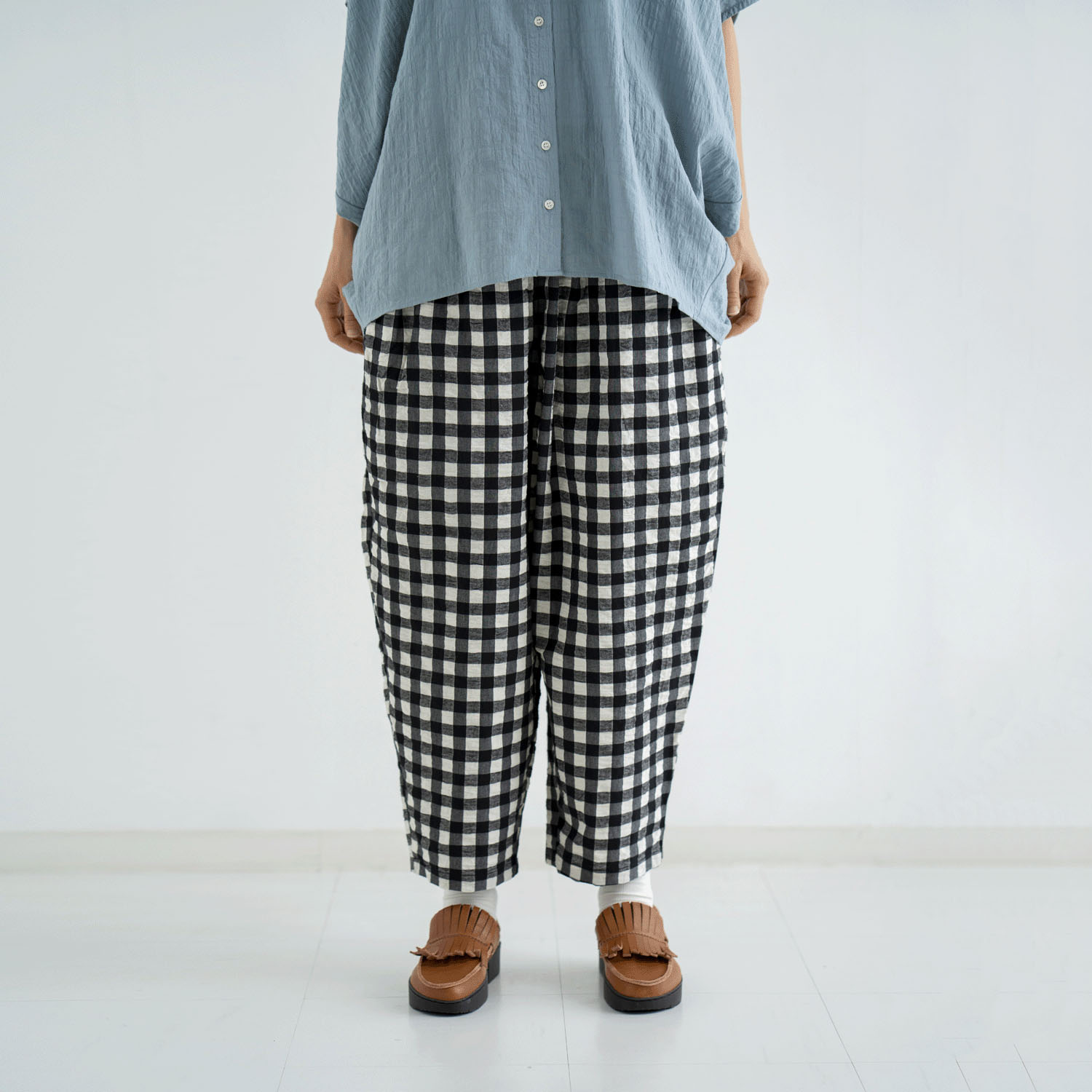 ista－ire ワッシャーチェック istaパンツ - 画像1