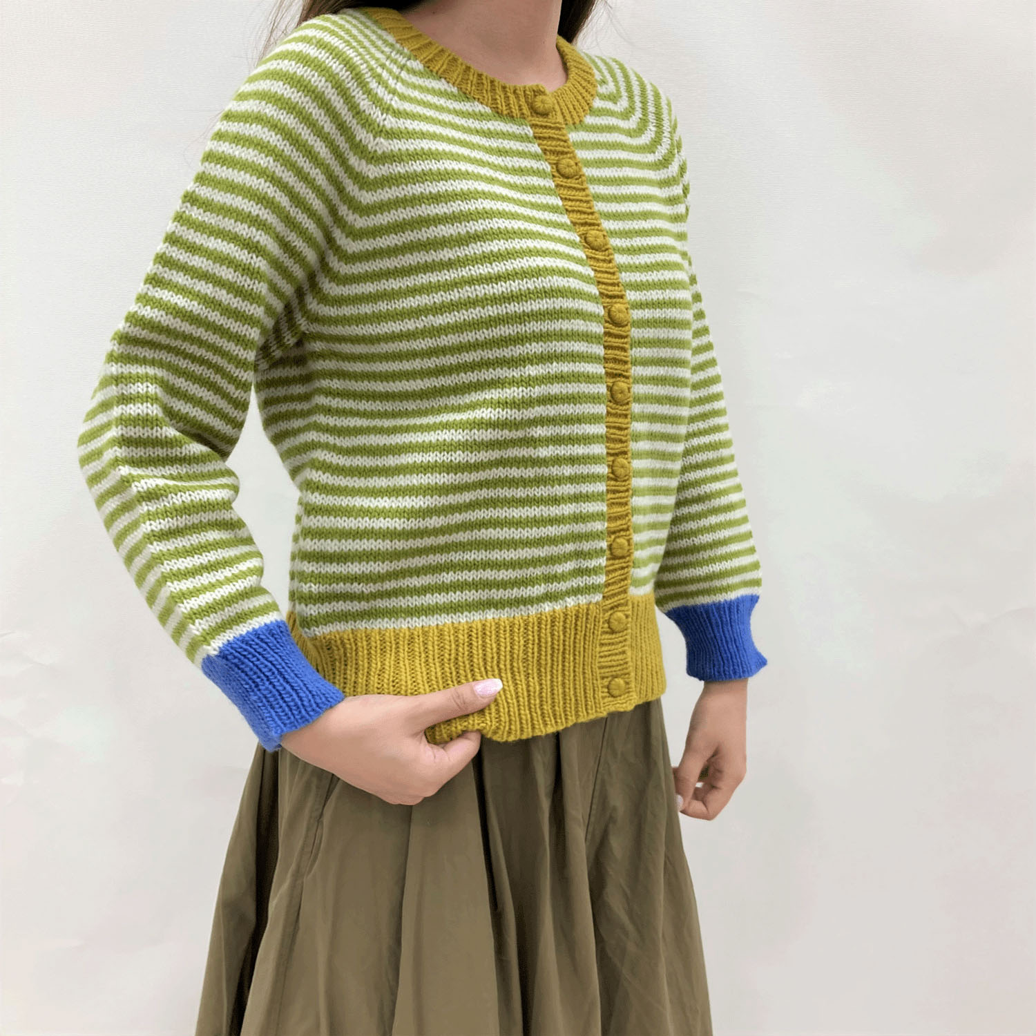 ESTELLE ボーダーカーディガン - 画像4