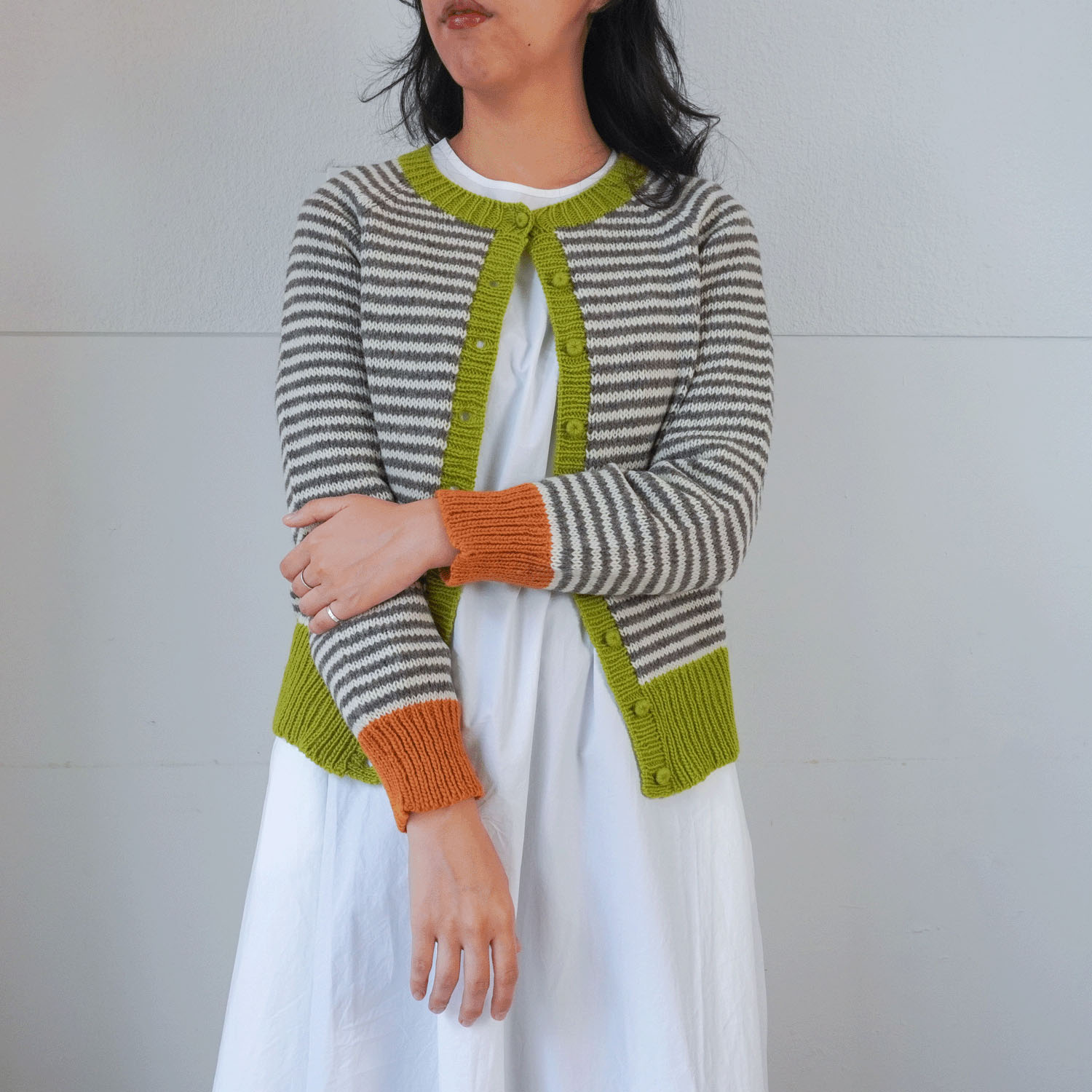 ESTELLE ボーダーカーディガン - 画像7