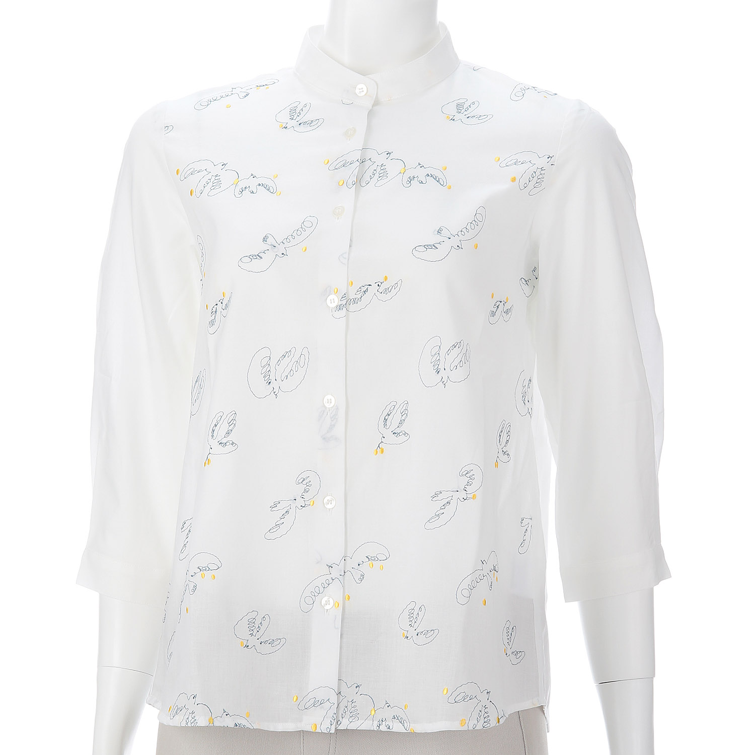 Parkes スタンドカラーレギュラーシャツ - 画像3