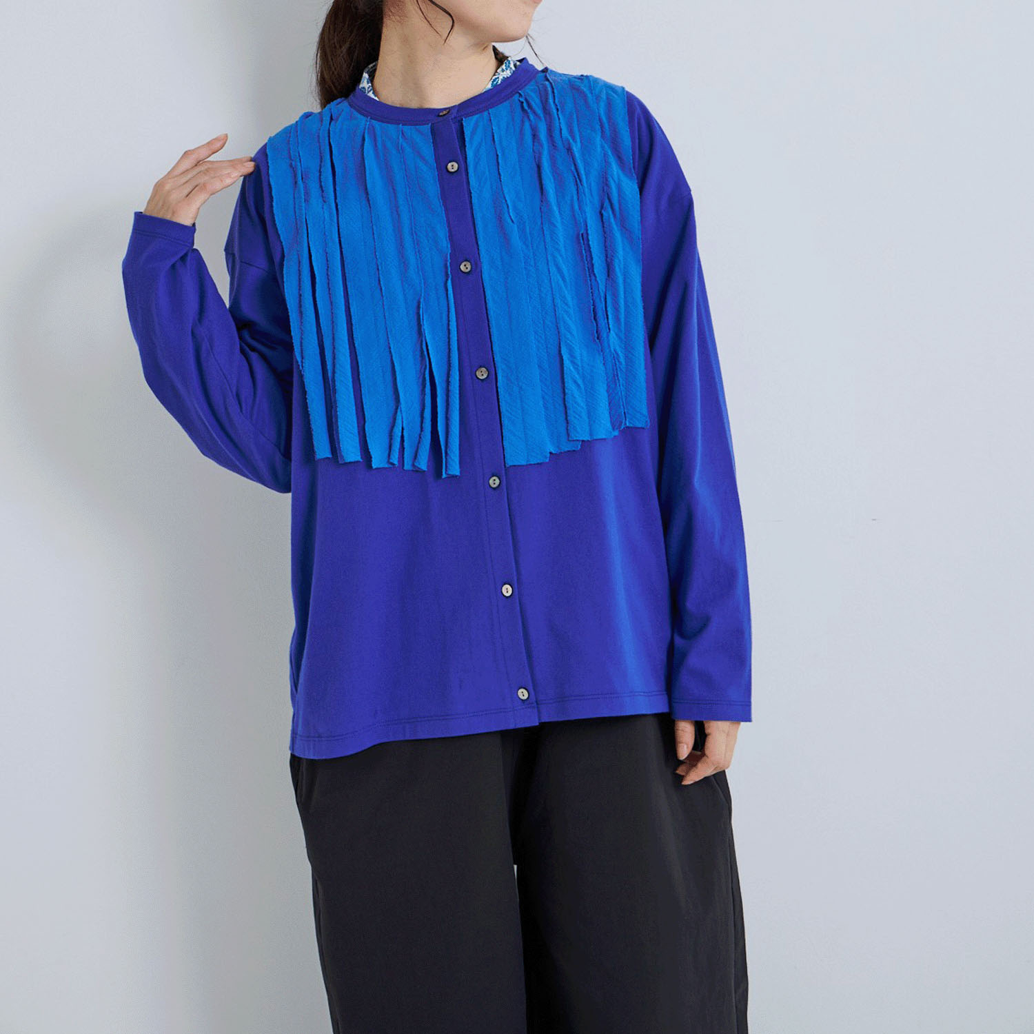 YURK geniet van ボイルフリルカーディガン