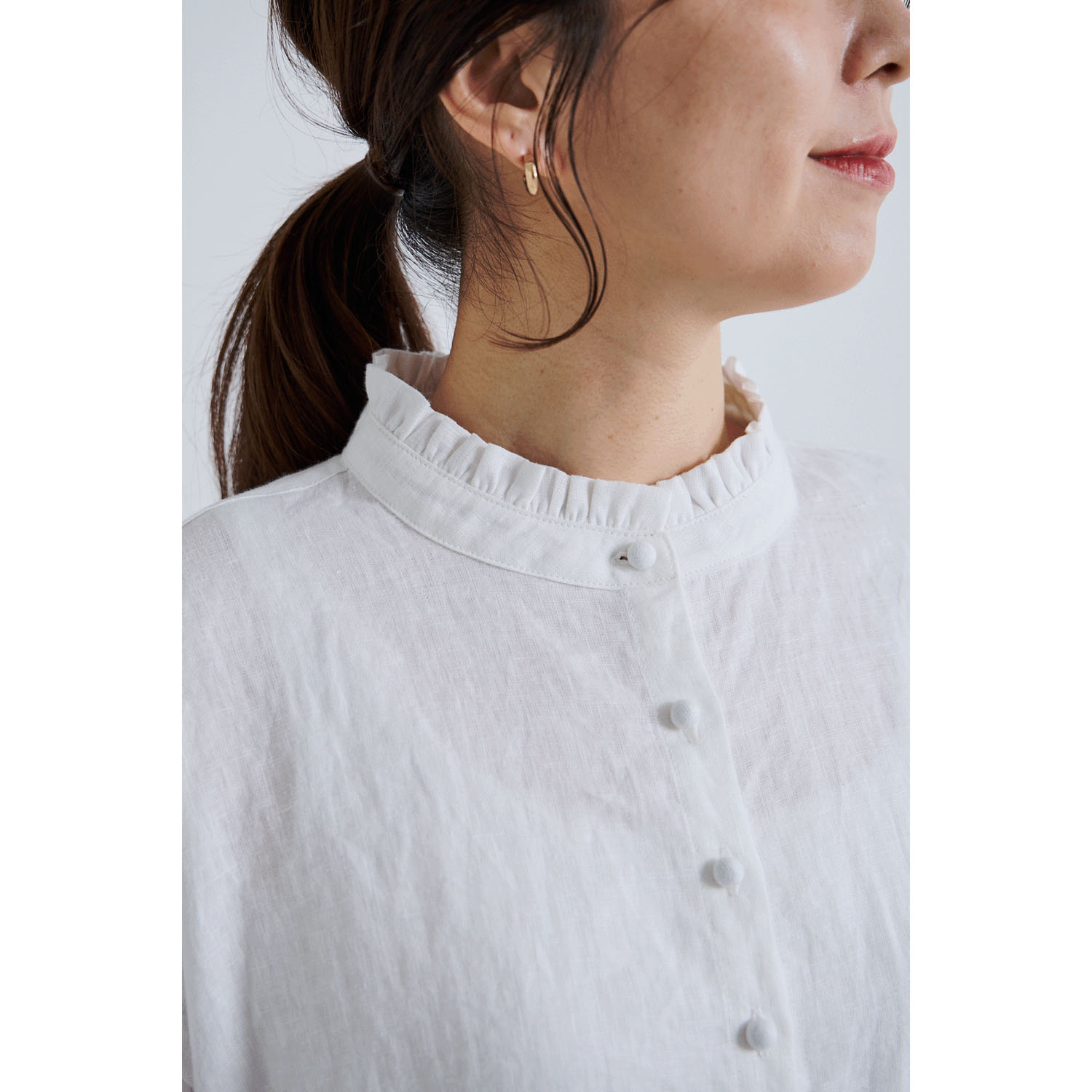 YURK geniet van バンドカラーシャツ - 画像5