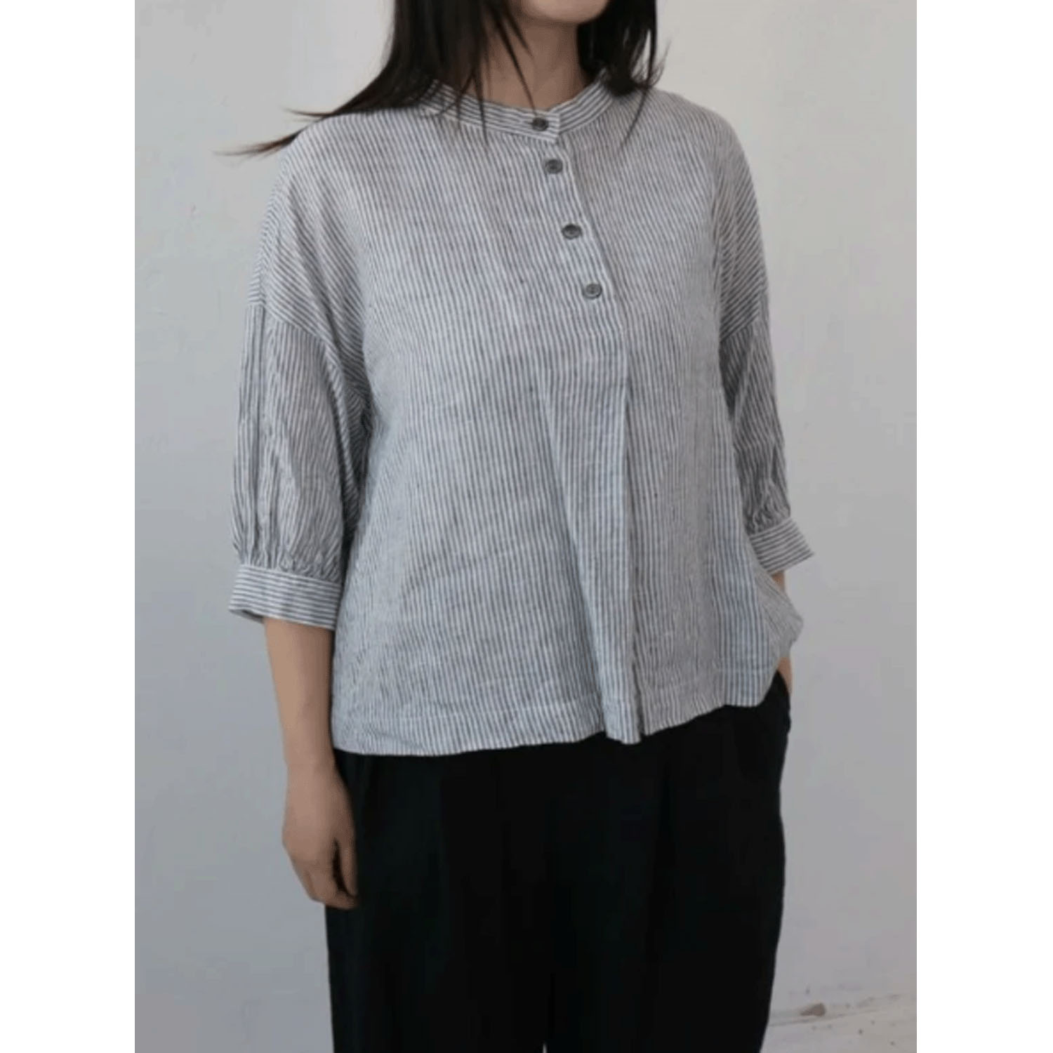 YARRA リネンストライプブラウス - 画像7