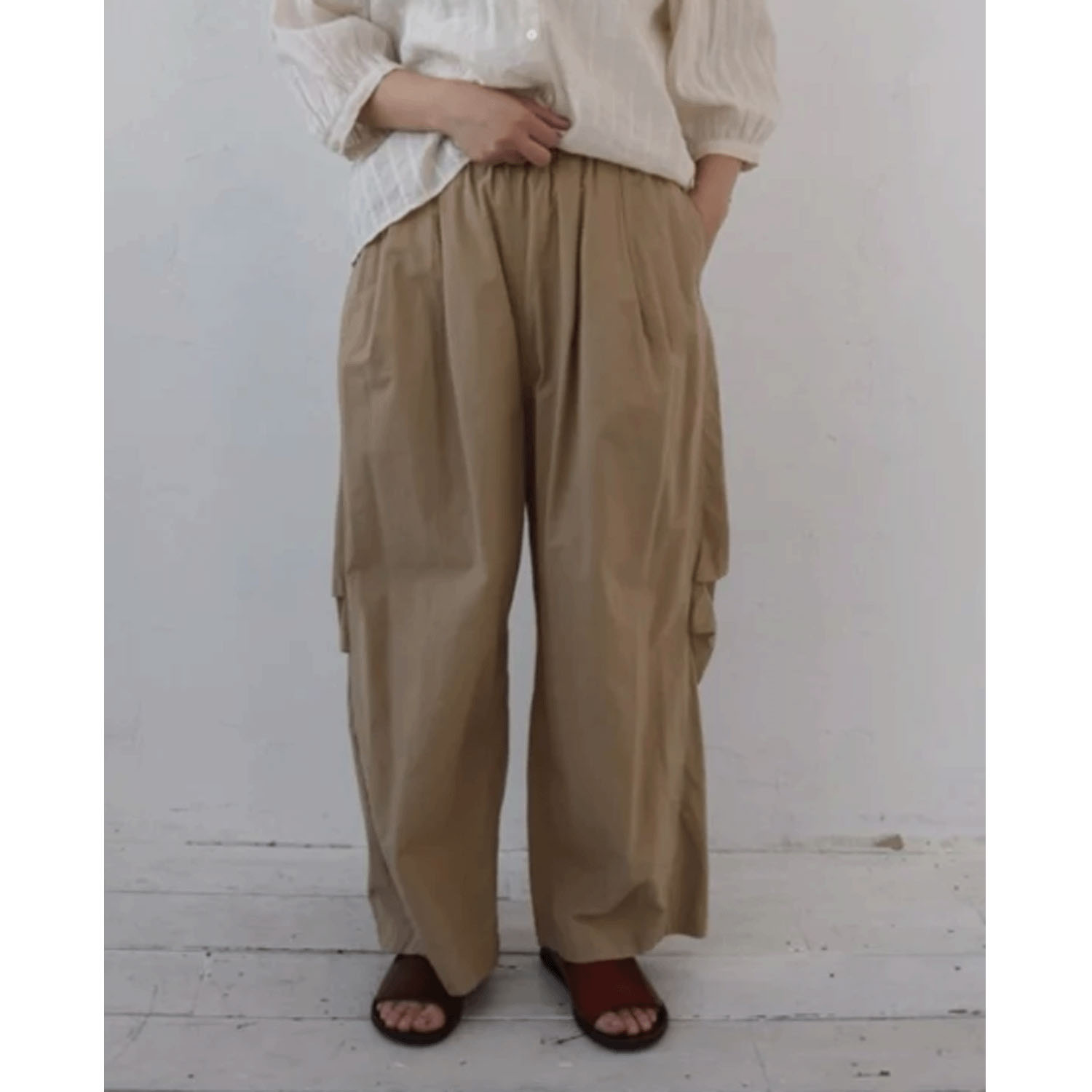 YARRA コンパクトツイルサイドタックパンツ - 画像4