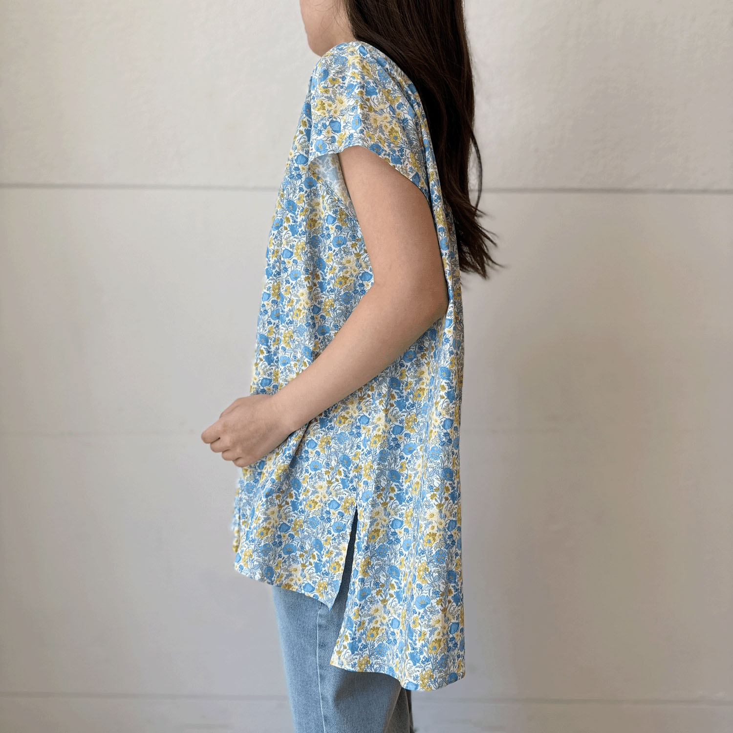 J．Sloane リバティピンタックフレンチスリーブブラウス - 画像3